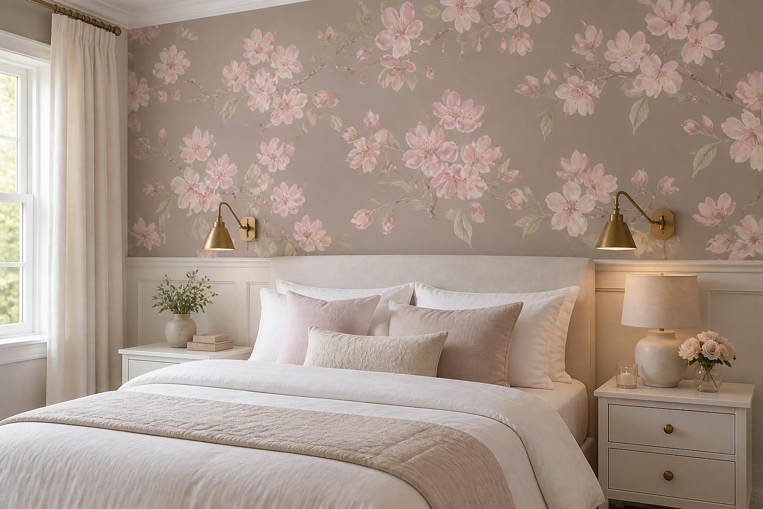 Tan And Neutral Abstract Forms Organic Contour Wallpaper Mural Bedroom-wallpaper-murals, Peel-and-stick Finish
