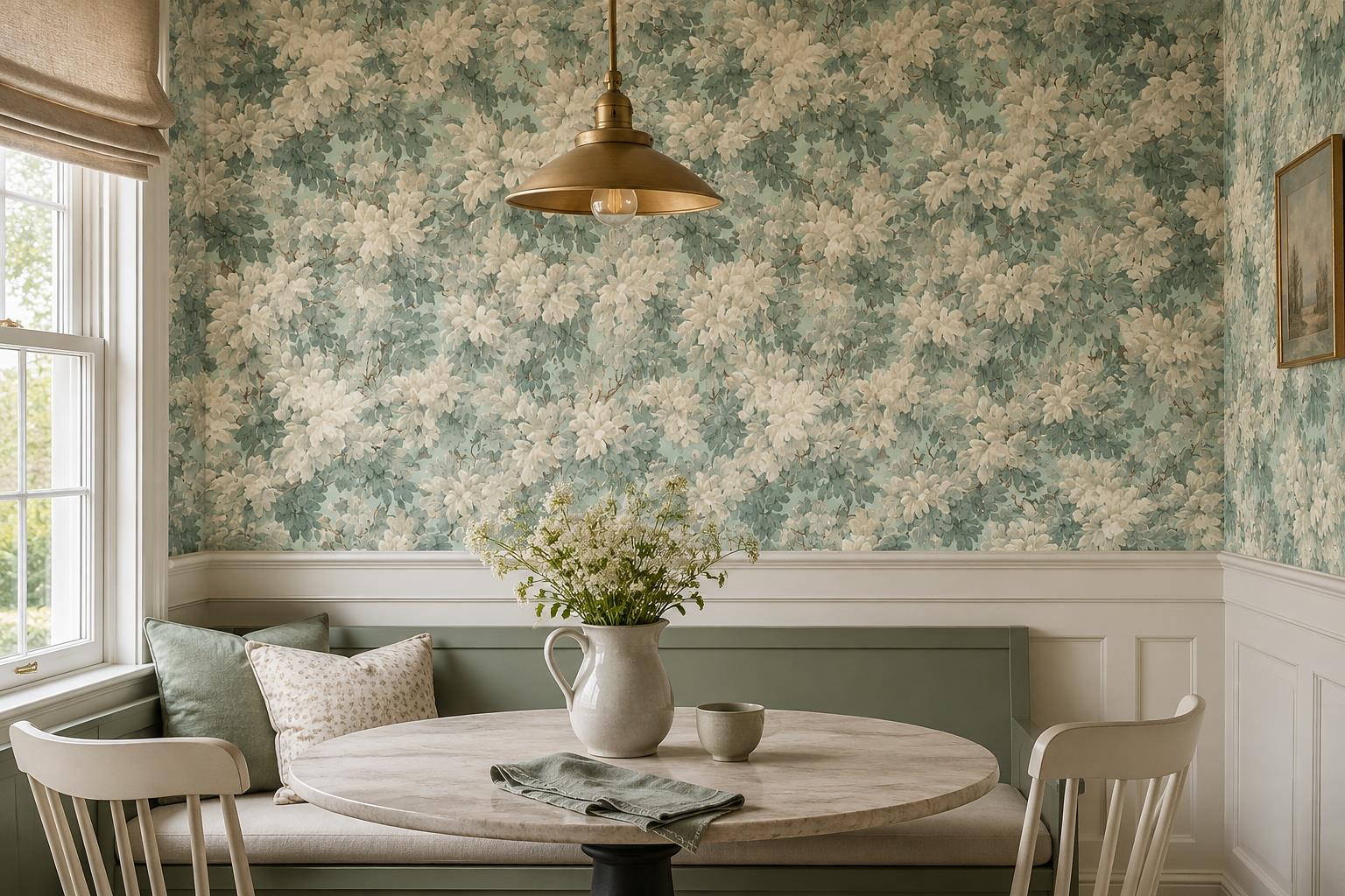Tan And Neutral Abstract Forms Organic Rhythm Wallpaper Mural Dining-room-wallpaper-murals, Peel-and-stick Finish