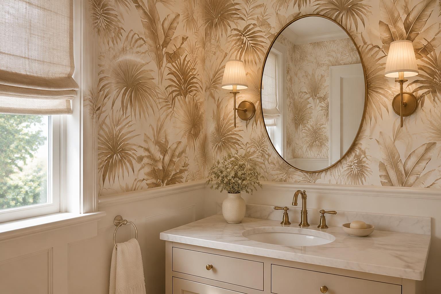 Tan And Neutral Abstract Forms Organic Marks Wallpaper Mural Accent-wall-wallpaper-murals, Peel-and-stick Finish