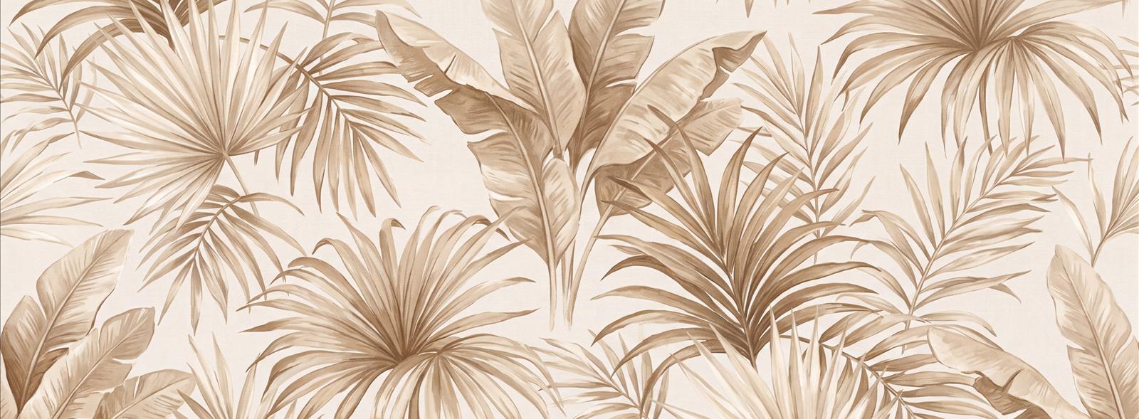 Tan And Neutral Abstract Forms Organic Marks Wallpaper Mural Dining-room-wallpaper-murals, Peel-and-stick Finish