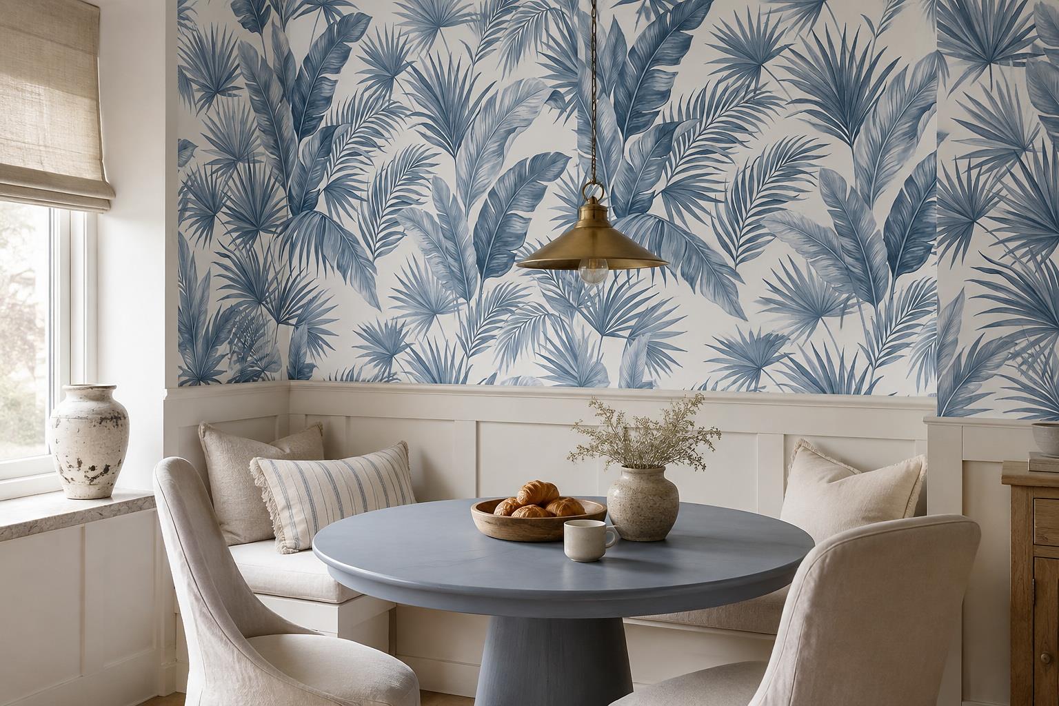 Tan And Neutral Abstract Forms Organic Detail Wallpaper Mural Dining-room-wallpaper-murals, Peel-and-stick Finish