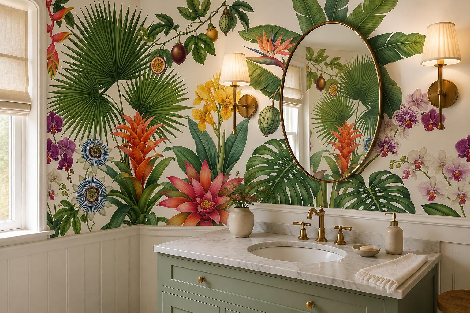 Tan And Neutral Abstract Forms Organic Expressive Wallpaper Mural Accent-wall-wallpaper-murals, Peel-and-stick Finish