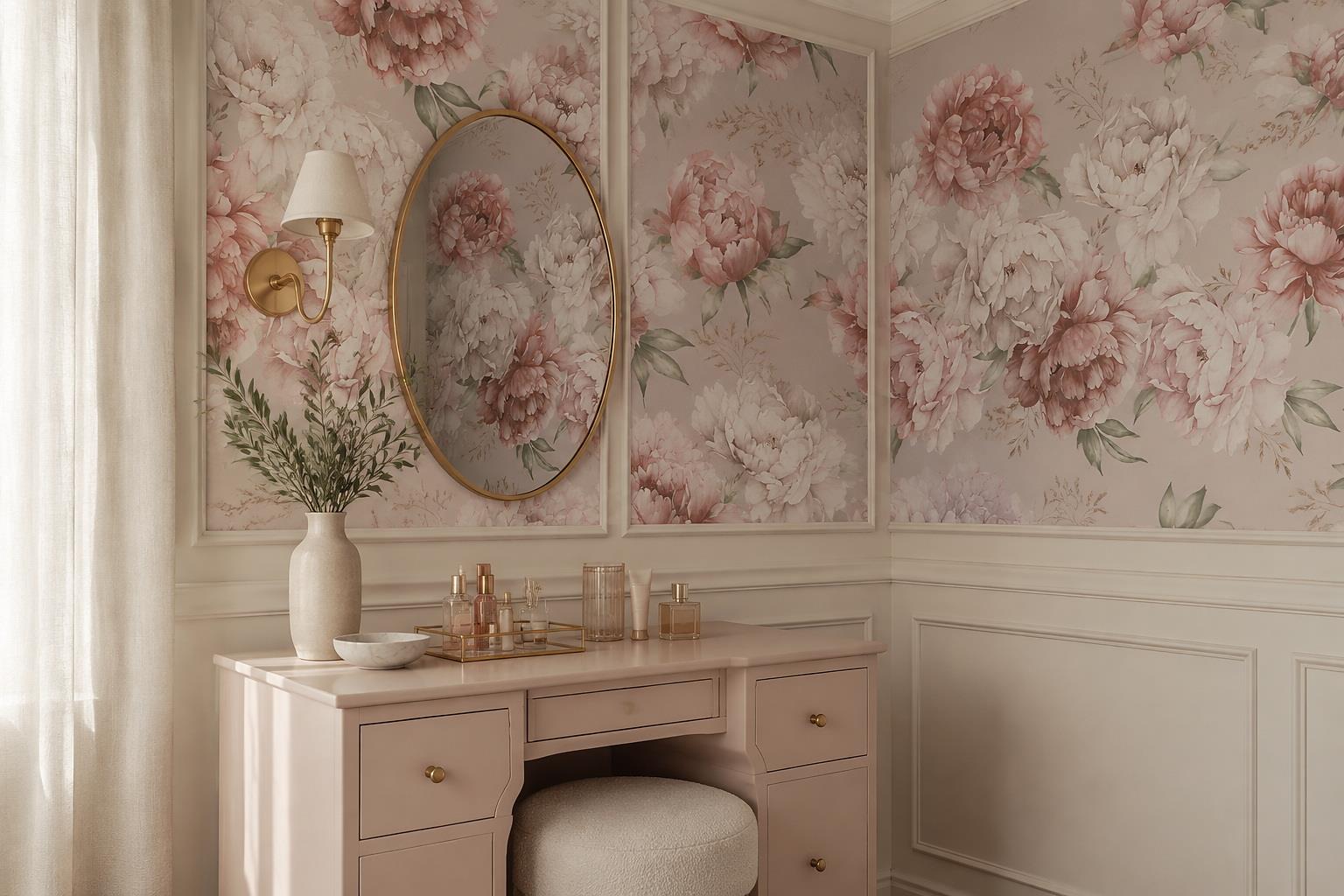Tan And Neutral Abstract Forms Organic Bold Wallpaper Mural Accent-wall-wallpaper-murals, Peel-and-stick Finish