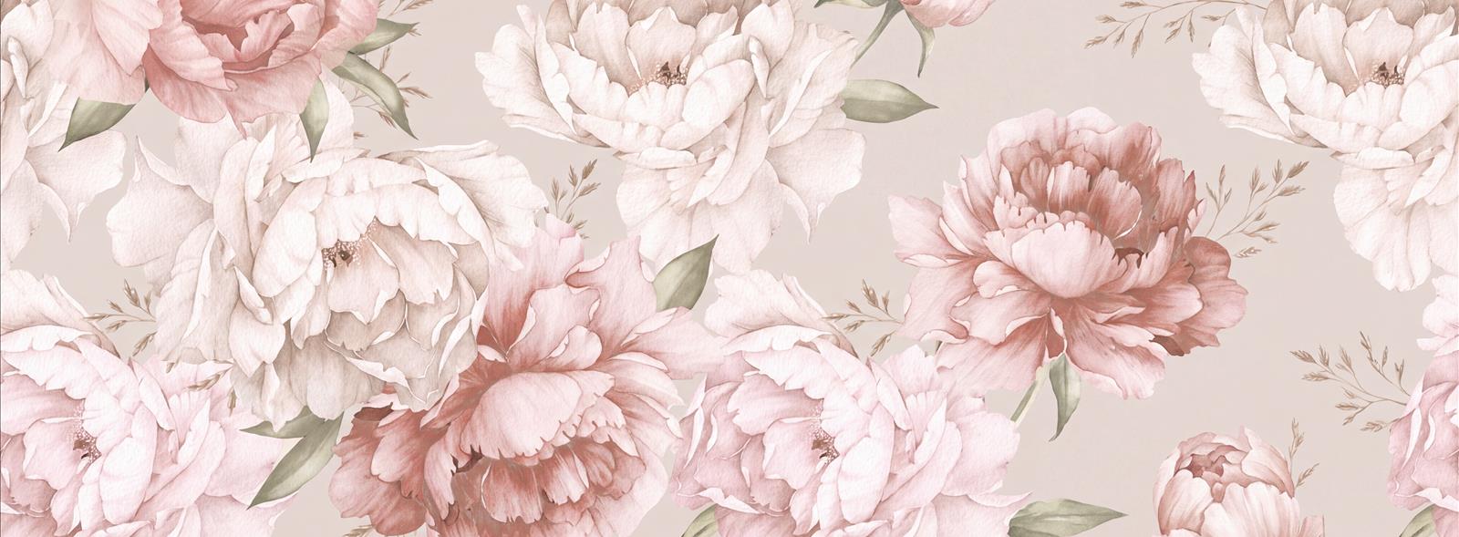 Tan And Neutral Abstract Forms Organic Bold Wallpaper Mural Bedroom-wallpaper-murals, Peel-and-stick Finish