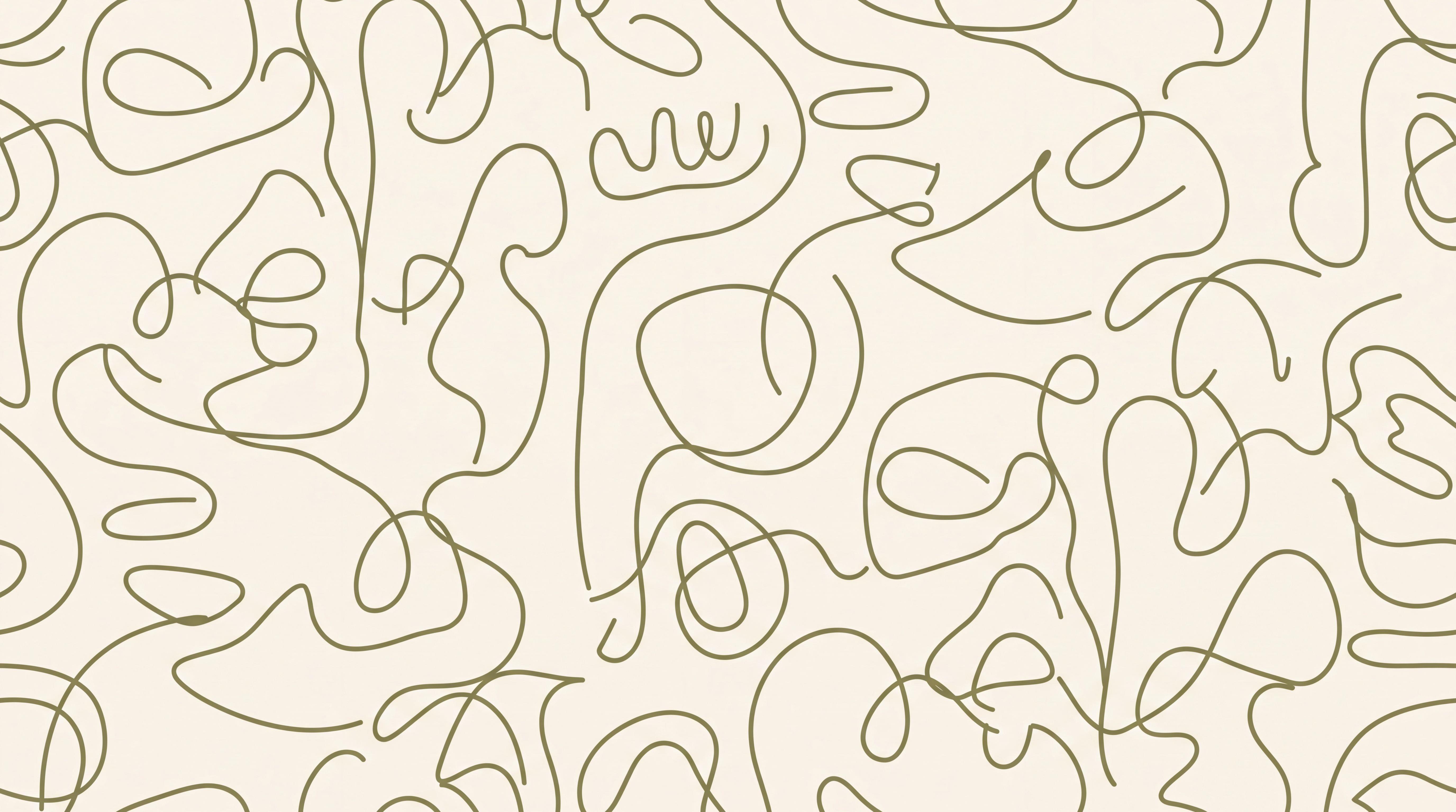 Tan And Neutral Abstract Forms Atmospheric Organic Wallpaper Mural, Peel-and-stick Finish