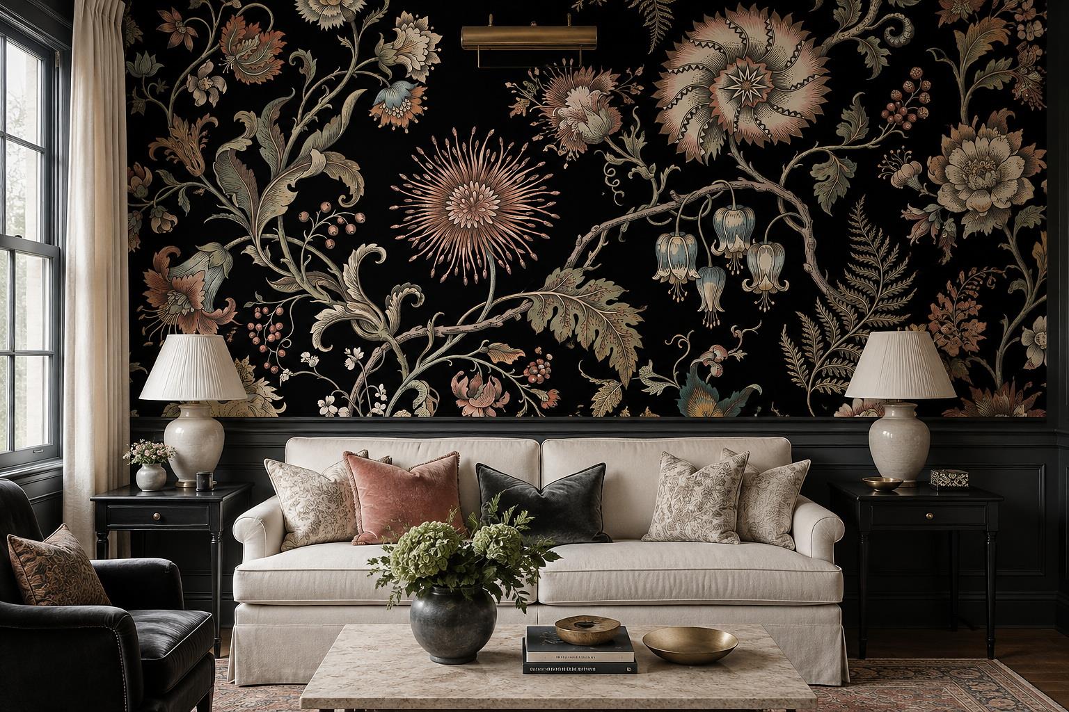 Tan And Neutral Abstract Atmospheric Hand Painted Wallpaper Mural Living-room-wallpaper-murals, Peel-and-stick Finish