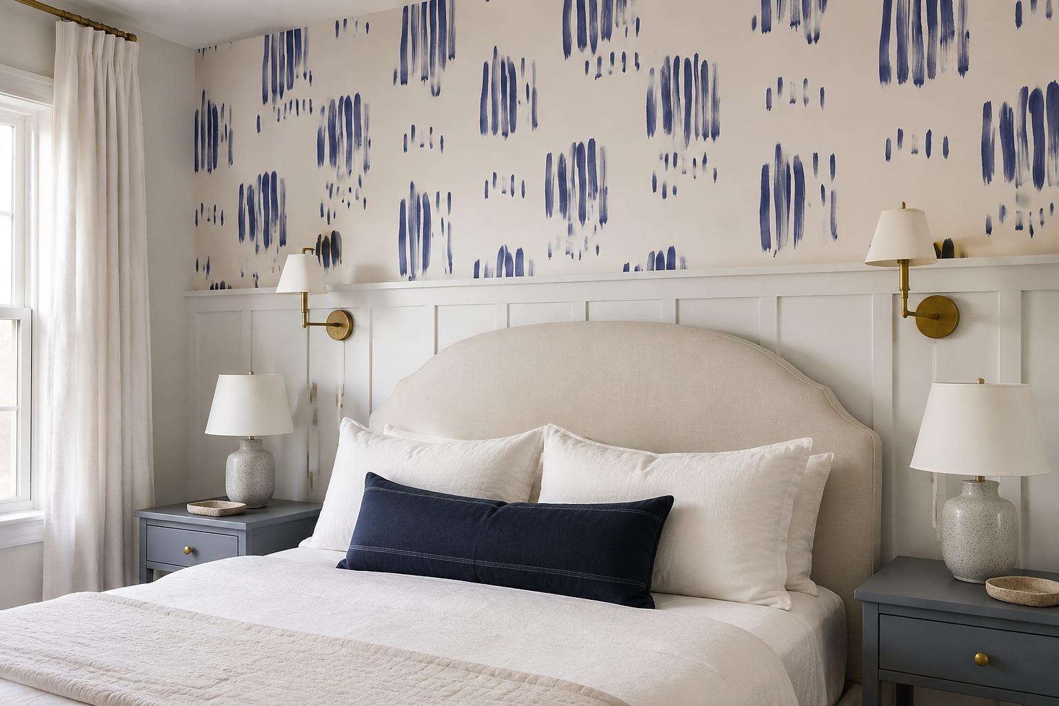 Tan And Neutral Abstract Forms Atmospheric Rhythm Wallpaper Mural Accent-wall-wallpaper-murals, Peel-and-stick Finish
