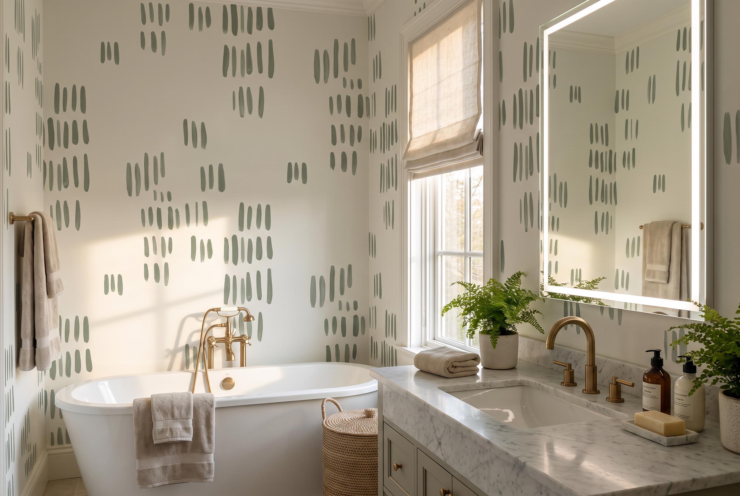 Tan And Neutral Abstract Forms Atmospheric Forms Wallpaper Mural Accent-wall-wallpaper-murals, Peel-and-stick Finish
