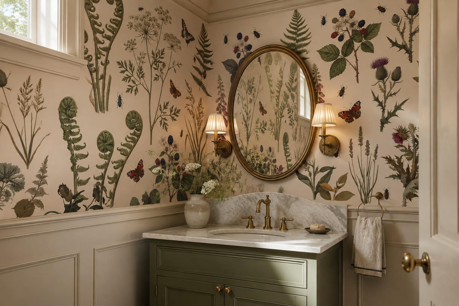 Tan And Neutral Abstract Forms Atmospheric Detail Wallpaper Mural Accent-wall-wallpaper-murals, Peel-and-stick Finish