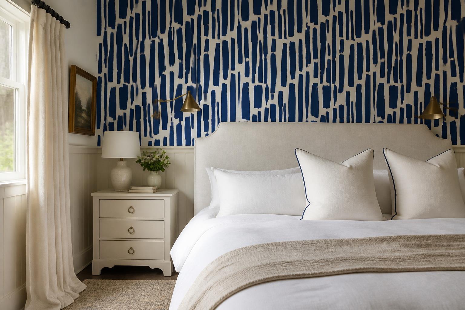 Tan And Neutral Abstract Forms Atmospheric Composition Wallpaper Mural Accent-wall-wallpaper-murals, Peel-and-stick Finish