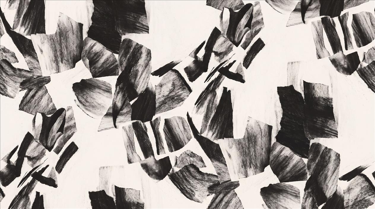 Tan And Neutral Abstract Forms Atmospheric Gentle Wallpaper Mural Accent-wall-wallpaper-murals, Peel-and-stick Finish