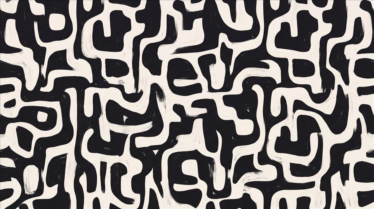 Tan And Neutral Abstract Forms Atmospheric Bold Wallpaper Mural Accent-wall-wallpaper-murals, Peel-and-stick Finish