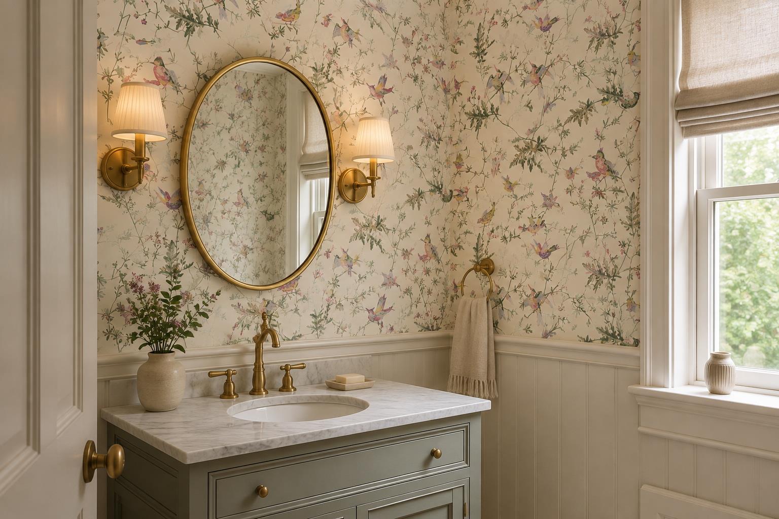 Tan And Neutral Abstract Forms Atmospheric Refined Wallpaper Mural Accent-wall-wallpaper-murals, Peel-and-stick Finish