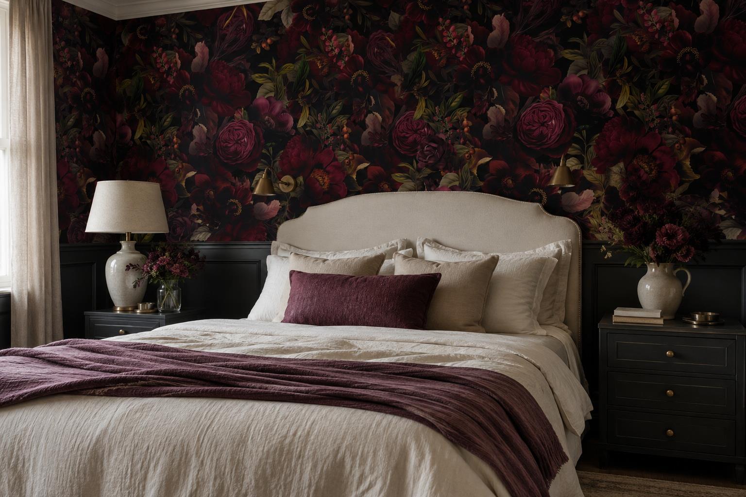 Tan And Neutral Abstract Forms Illustrated Organic Wallpaper Mural Bedroom-wallpaper-murals, Peel-and-stick Finish