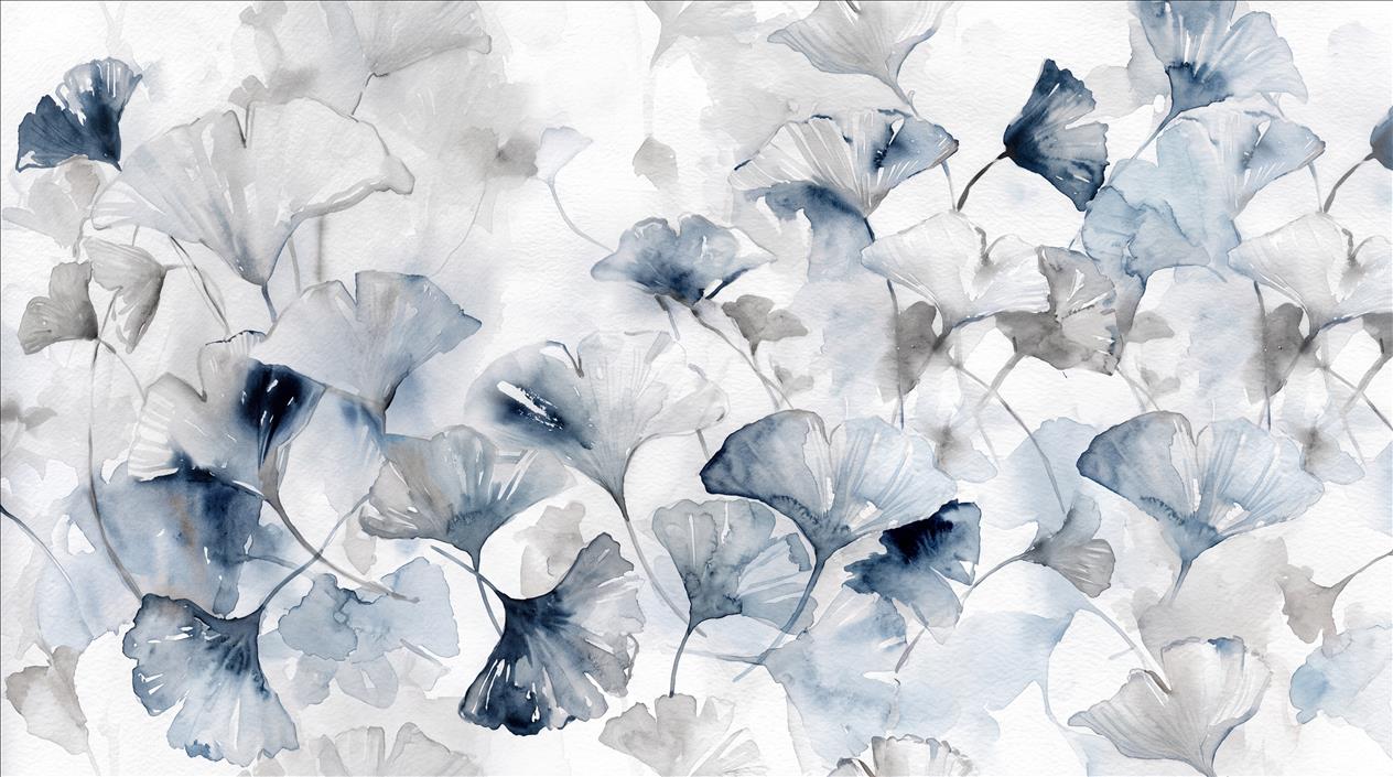 Tan And Neutral Abstract Forms Illustrated Atmospheric Wallpaper Mural Accent-wall-wallpaper-murals, Peel-and-stick Finish