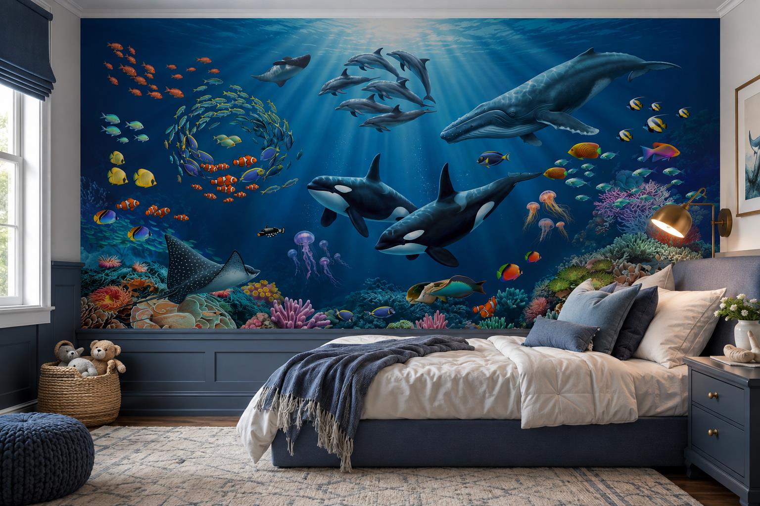 Tan And Neutral Abstract Forms Illustrated Graphic Wallpaper Mural Accent-wall-wallpaper-murals, Peel-and-stick Finish
