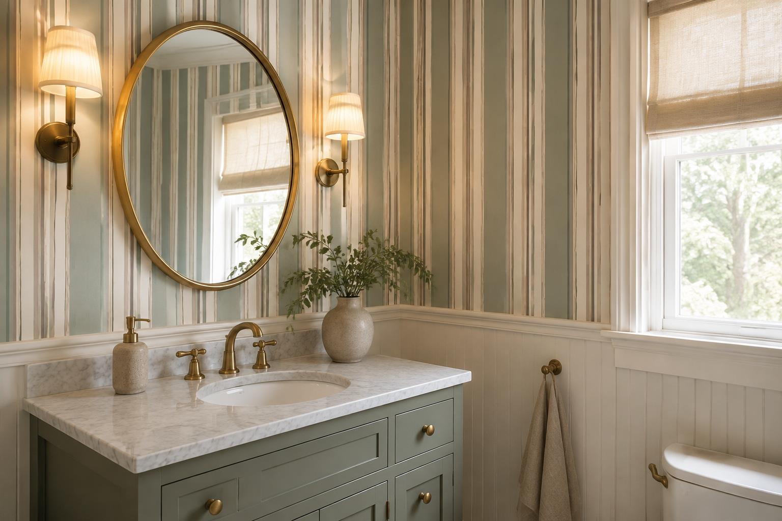 Tan And Neutral Abstract Forms Illustrated Brushwork Wallpaper Mural Accent-wall-wallpaper-murals, Peel-and-stick Finish