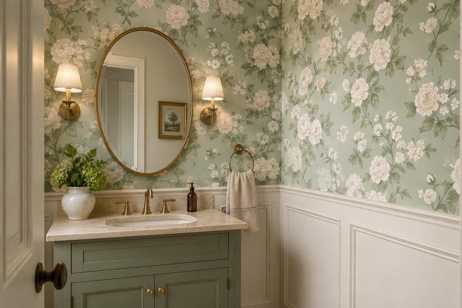 Tan And Neutral Abstract Forms Illustrated Gentle Wallpaper Mural Accent-wall-wallpaper-murals, Peel-and-stick Finish