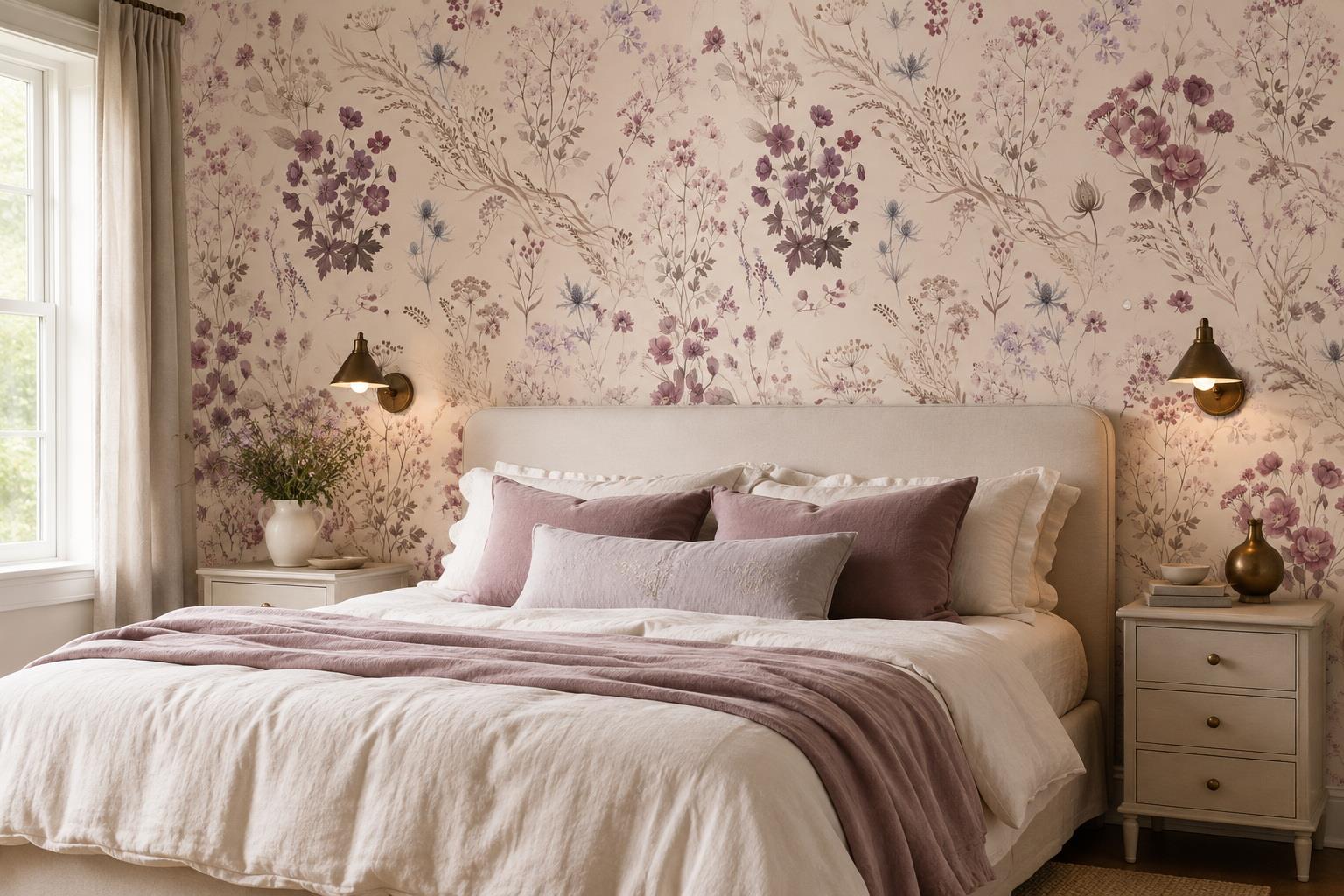 Tan And Neutral Abstract Forms Illustrated Bold Wallpaper Mural Bedroom-wallpaper-murals, Peel-and-stick Finish