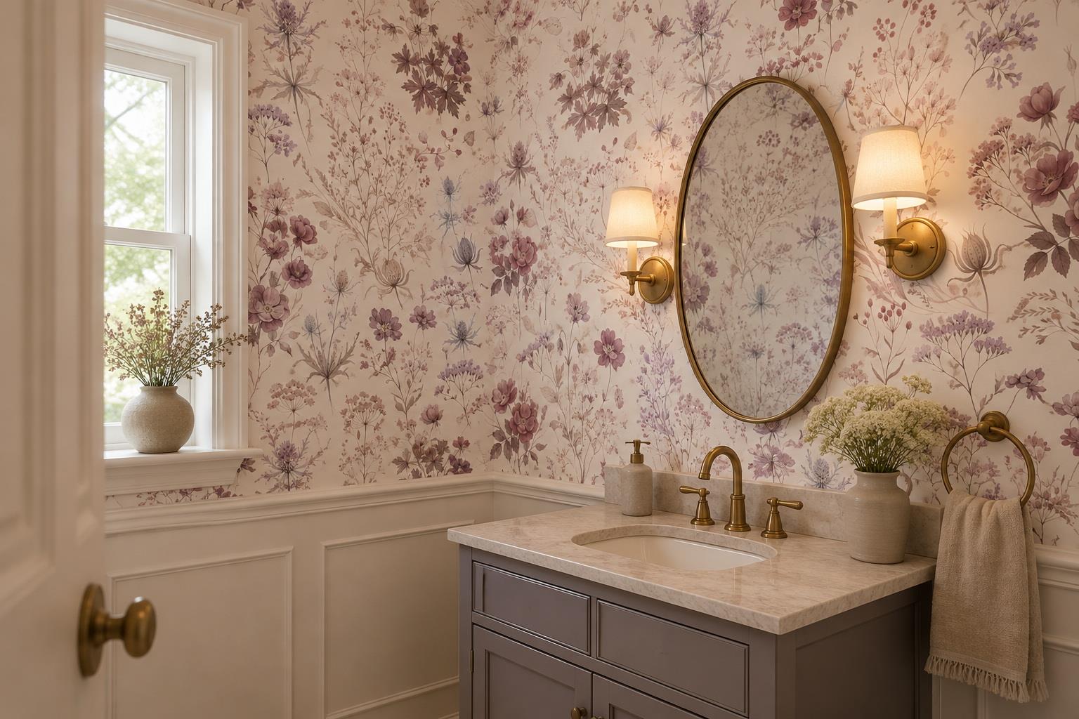 Tan And Neutral Abstract Forms Illustrated Bold Wallpaper Mural Accent-wall-wallpaper-murals, Peel-and-stick Finish
