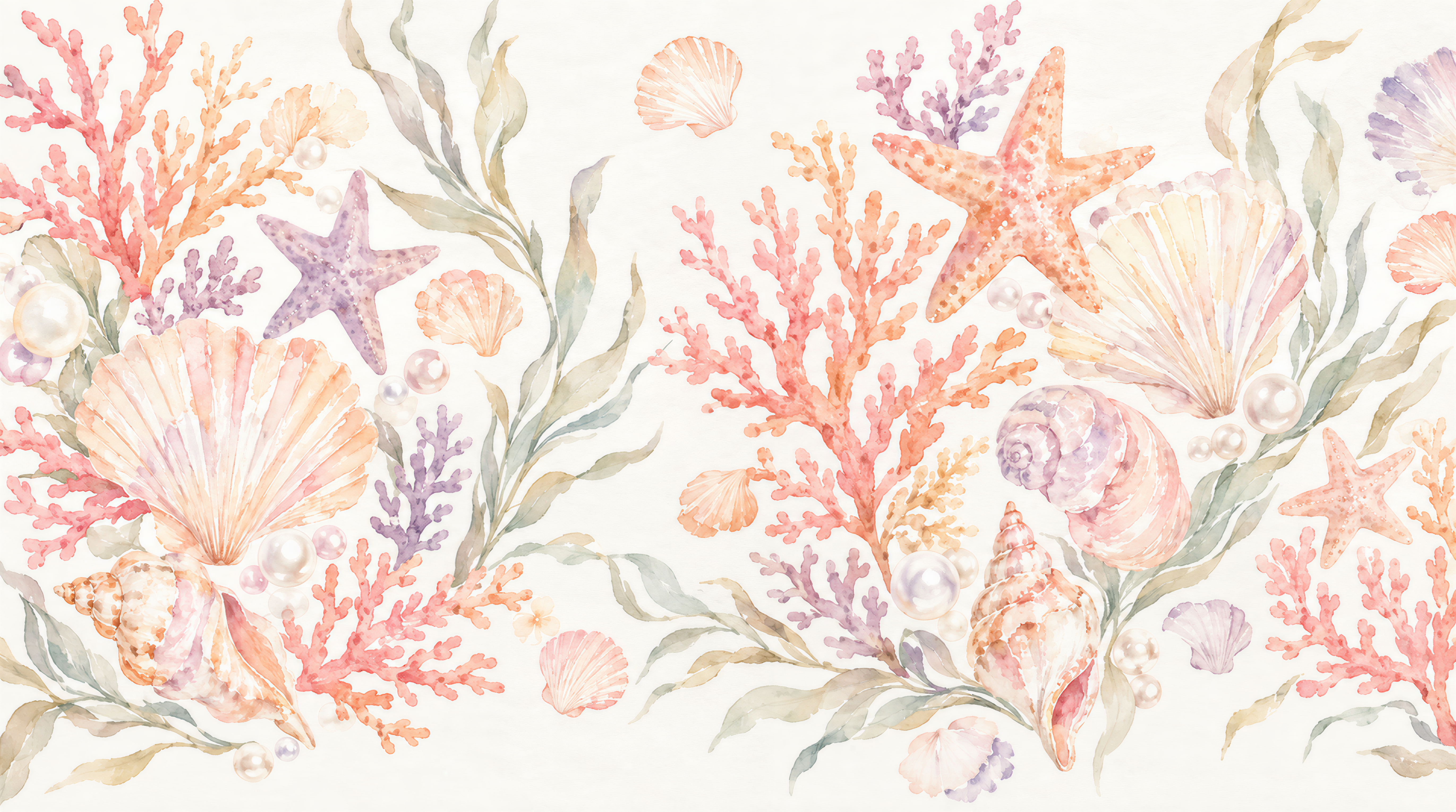Red And Soft Pastel Decorative Patterning Wallpaper, Peel-and-stick Finish