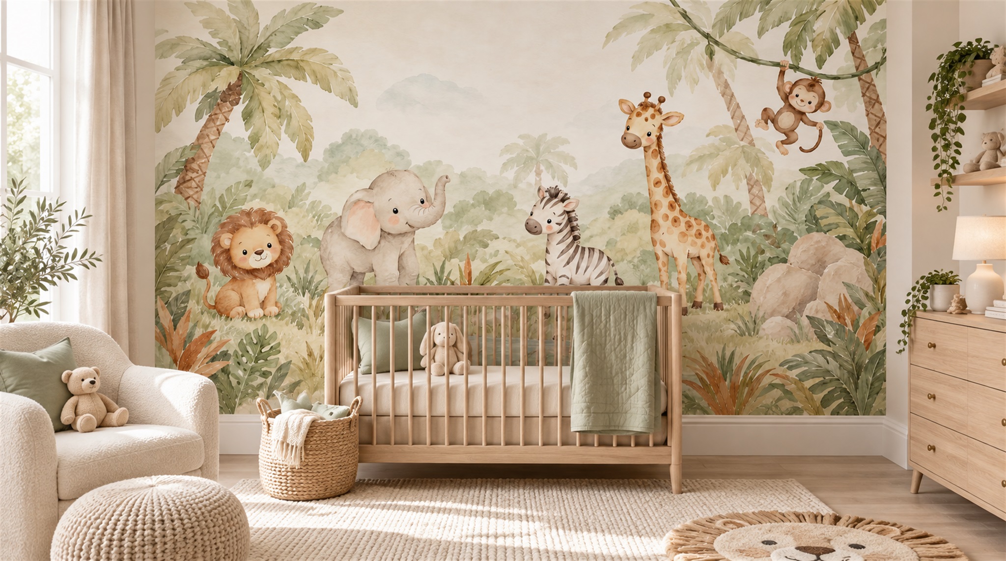 Cream And Red Decorative Patterning Layered Wallpaper Mural Playroom-wallpaper-murals, Peel-and-stick Finish