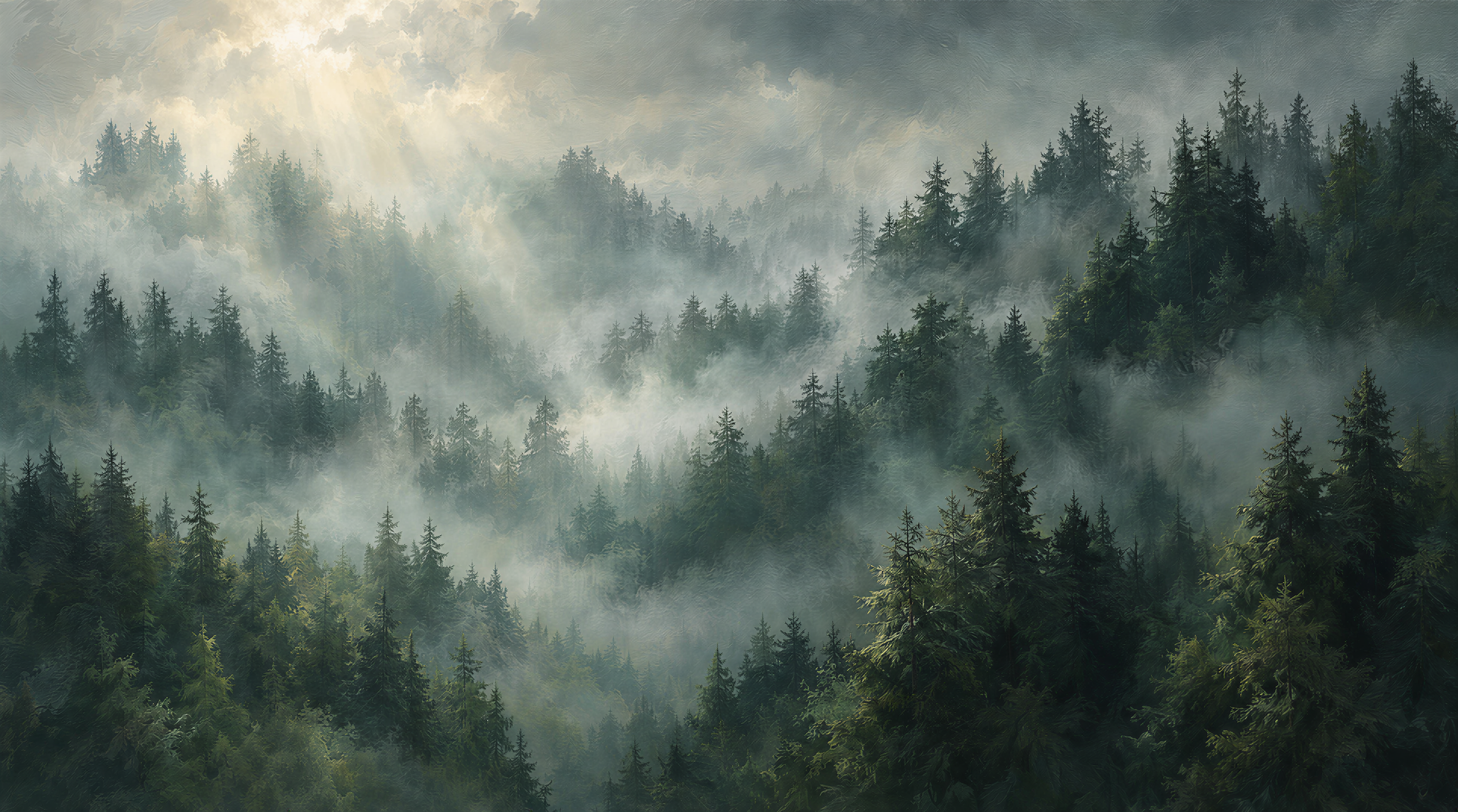 Grey And Red Woodland Trees Wallpaper Mural, Peel-and-stick Finish