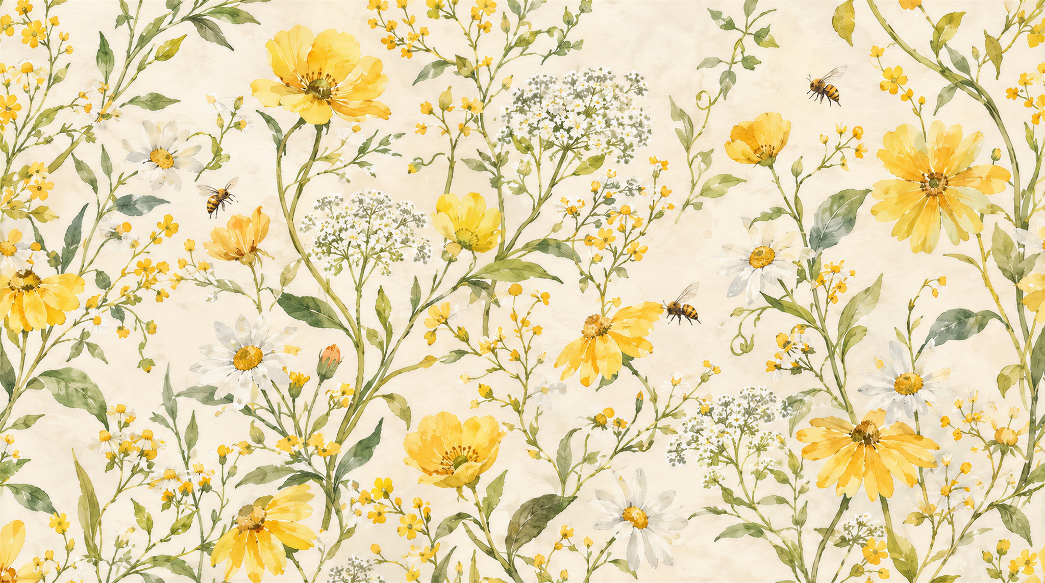 Cream And Red Floral Forms Wallpaper Mural Accent-wall-wallpaper-murals, Peel-and-stick Finish