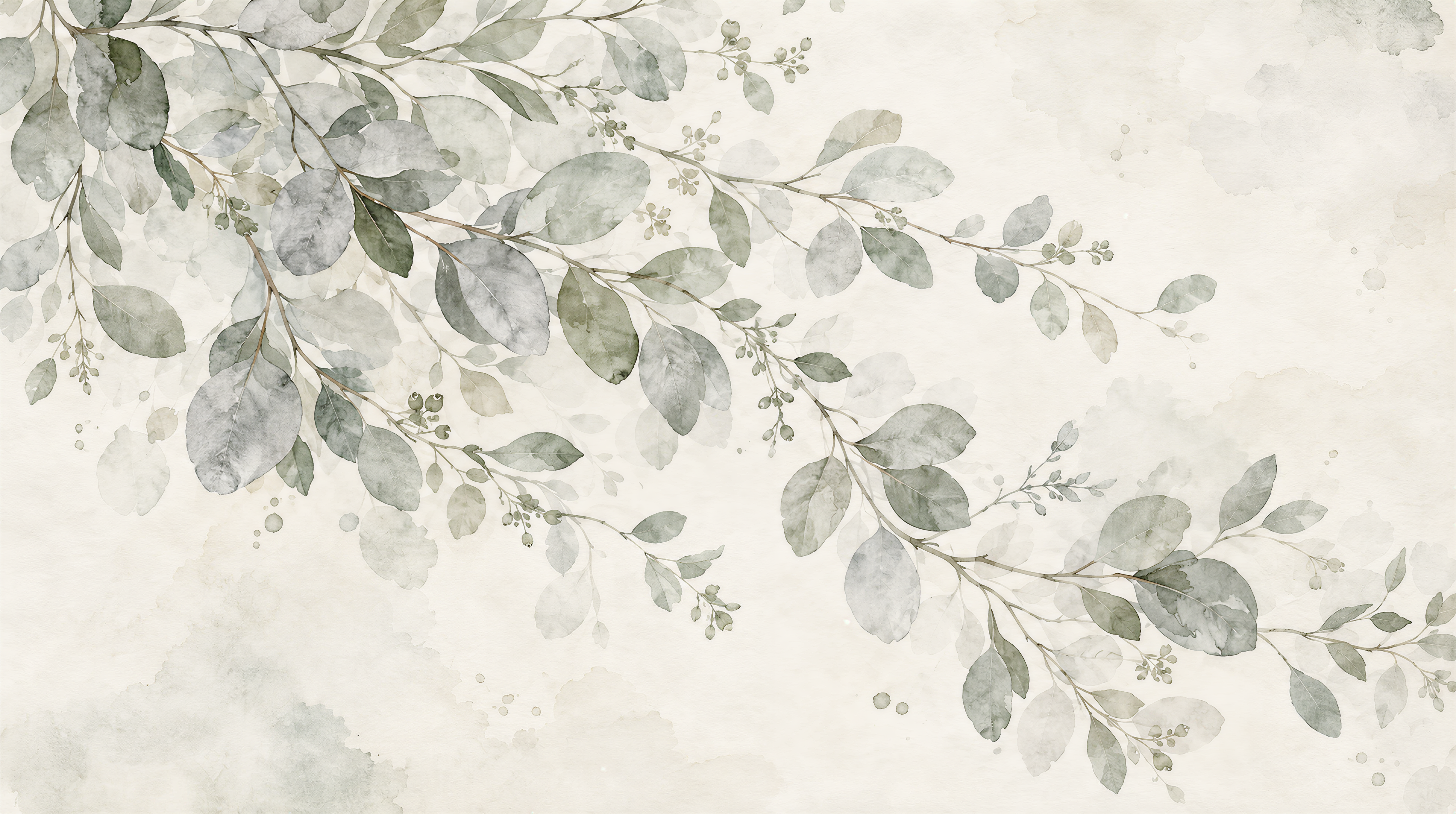Red And Sage Green Decorative Patterning Wallpaper Organic Wallpaper, Peel-and-stick Finish