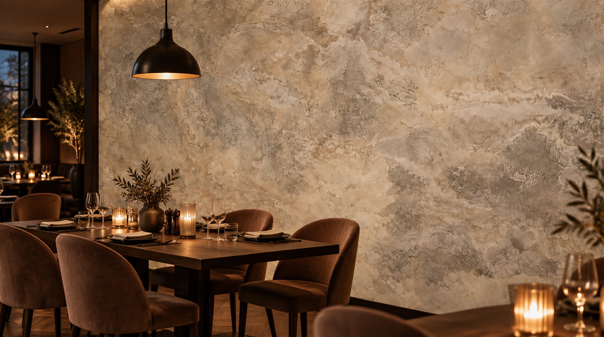 Red And Neutral Stone Texture Wallpaper Mural Accent-wall-wallpaper-murals, Peel-and-stick Finish