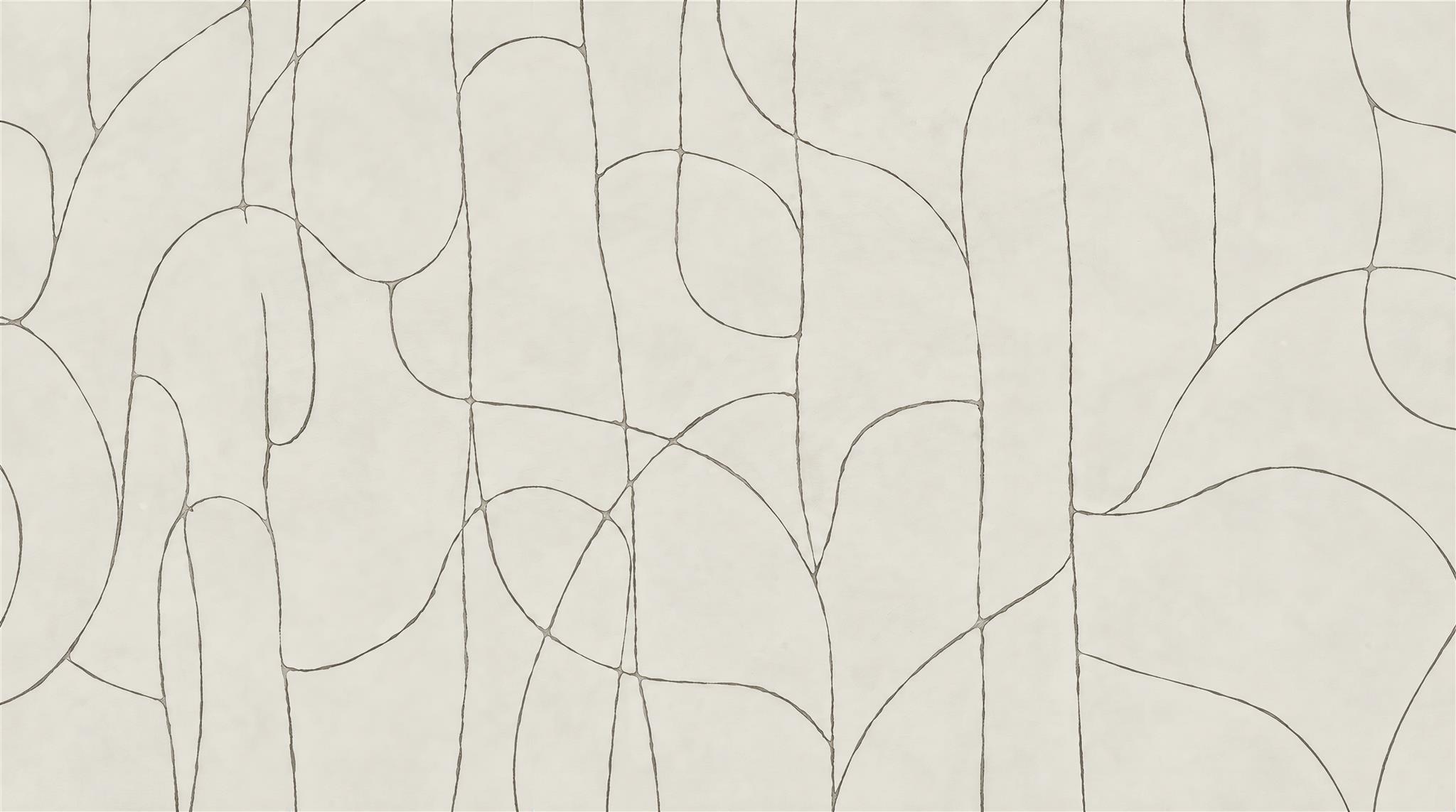 Ivory And Red Linear Movement Decorative Wallpaper Mural Accent-wall-wallpaper-murals, Peel-and-stick Finish