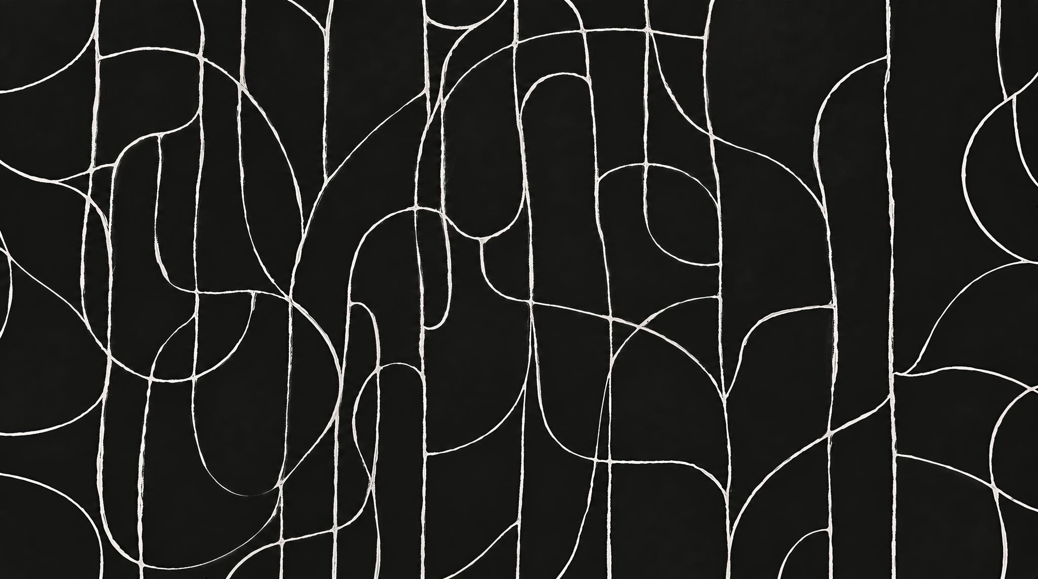 Black And Neutral Abstract Forms Wallpaper Mural, Peel-and-stick Finish