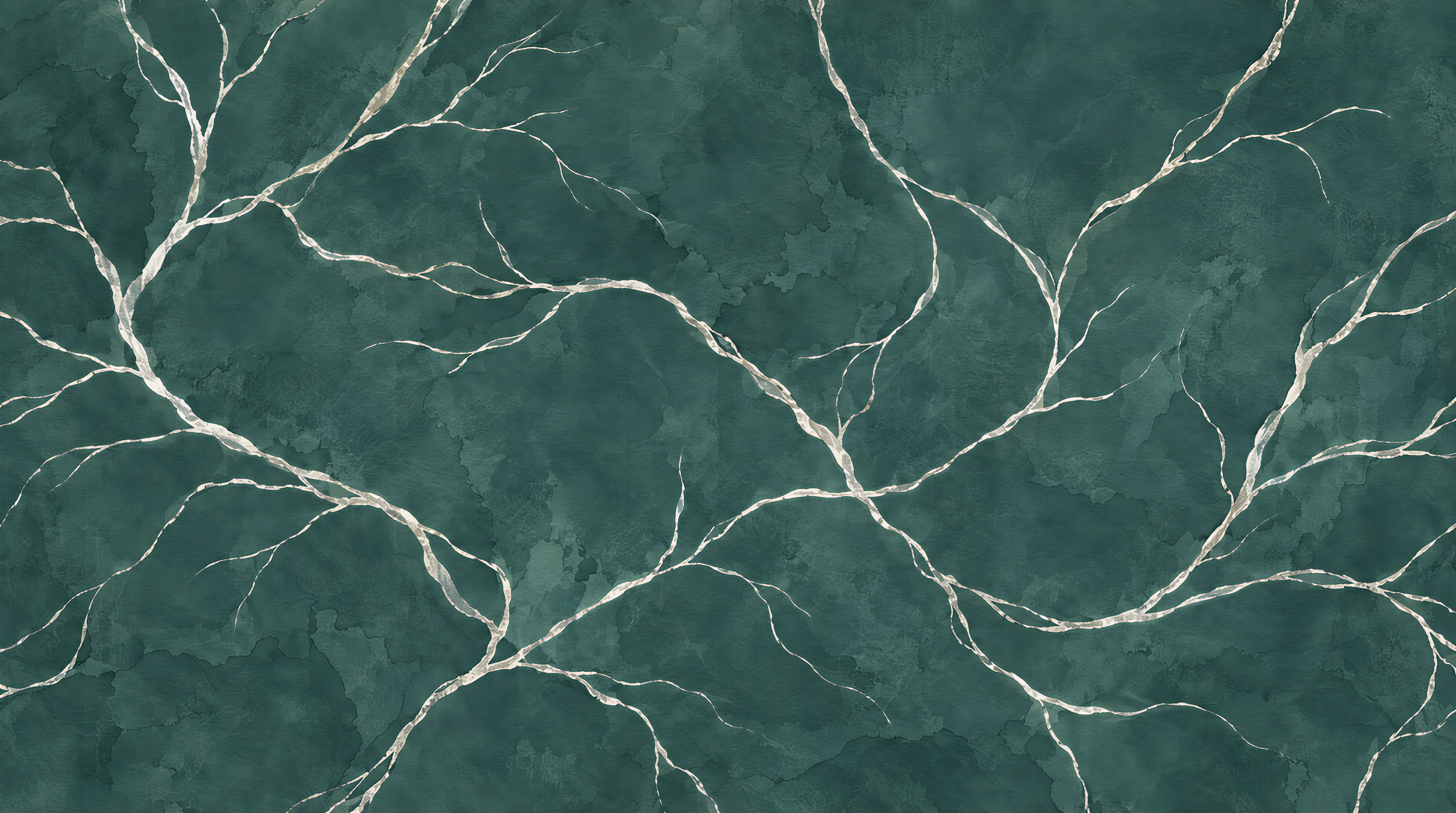 Red And Teal Marble Veining Wallpaper Mural, Peel-and-stick Finish