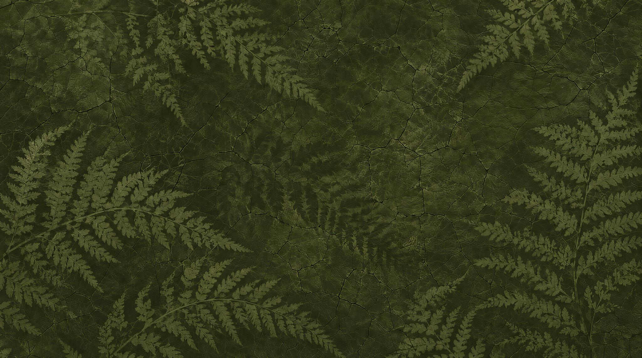 Dark Olive Fern Foliage Wallpaper Mural — Wallpaper Mural Design, Peel-and-stick Finish