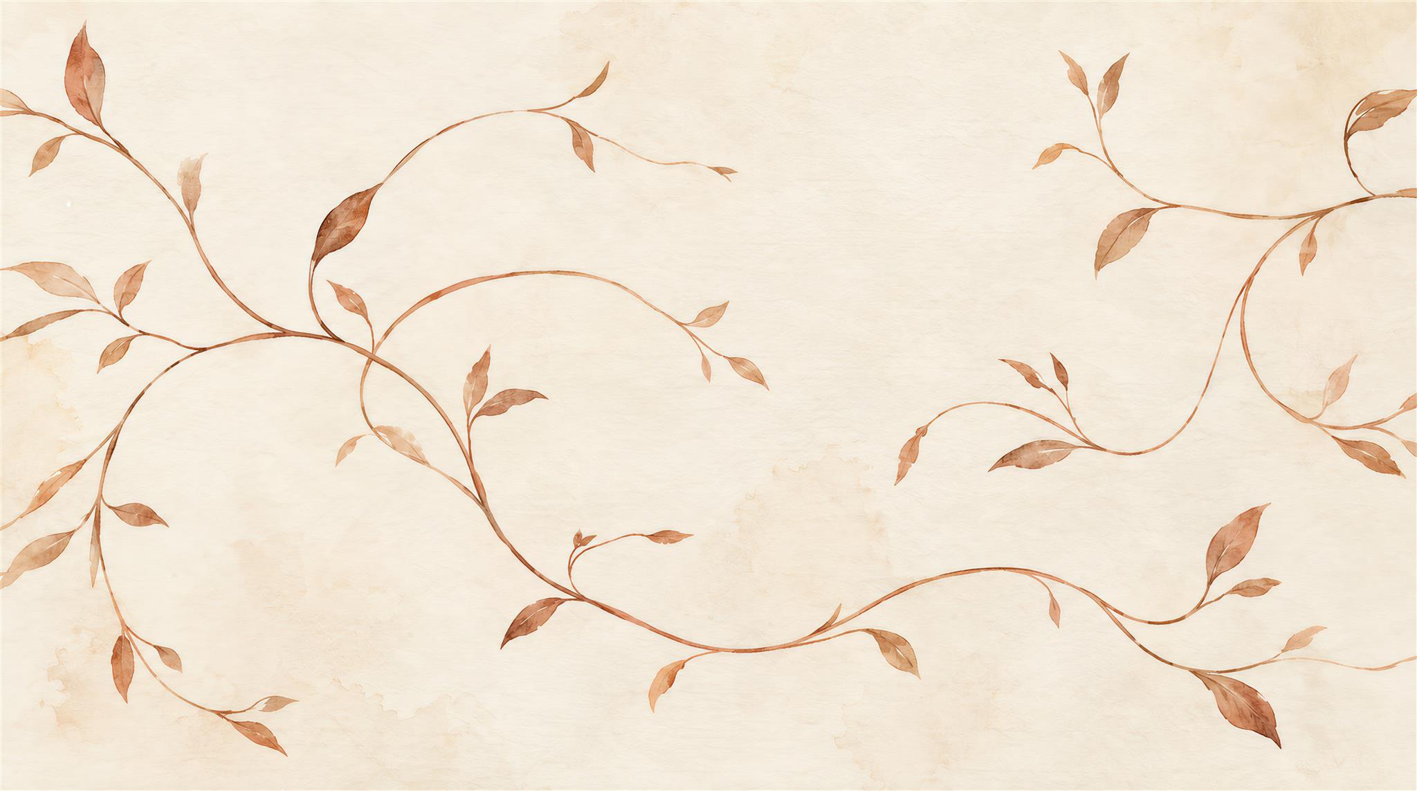Ivory And Red Decorative Patterning Wallpaper Mural Layered Forms Accent-wall-wallpaper-murals, Peel-and-stick Finish