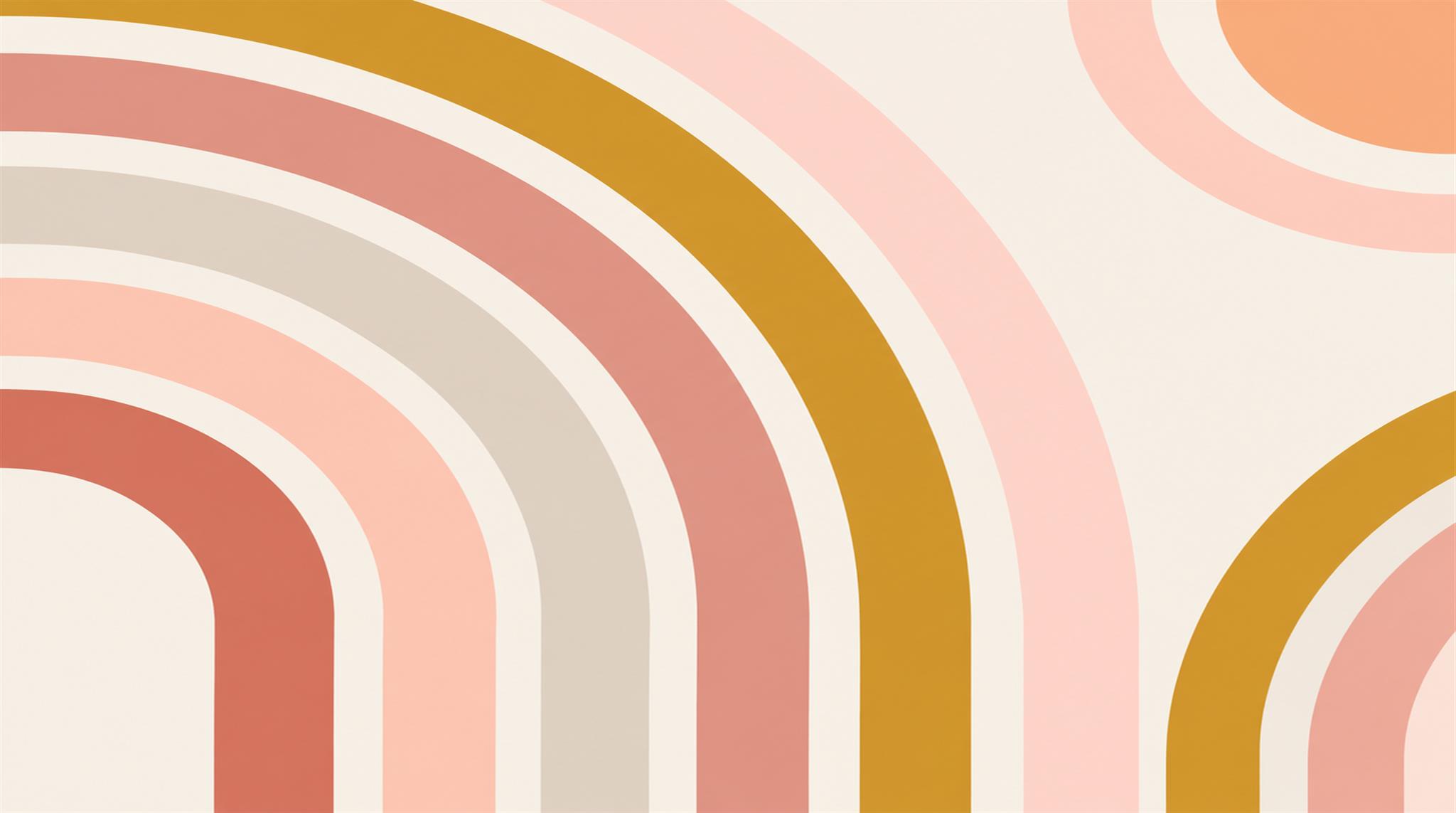 Soft Pastel And Neutral Abstract Forms Wallpaper Accent-wall-wallpaper-murals, Peel-and-stick Finish