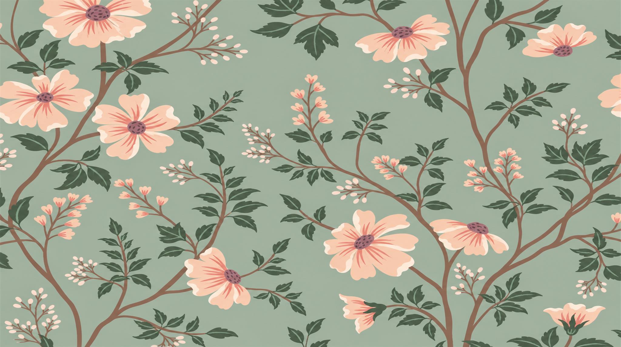 Sage Green And Neutral Abstract Forms Wallpaper, Peel-and-stick Finish