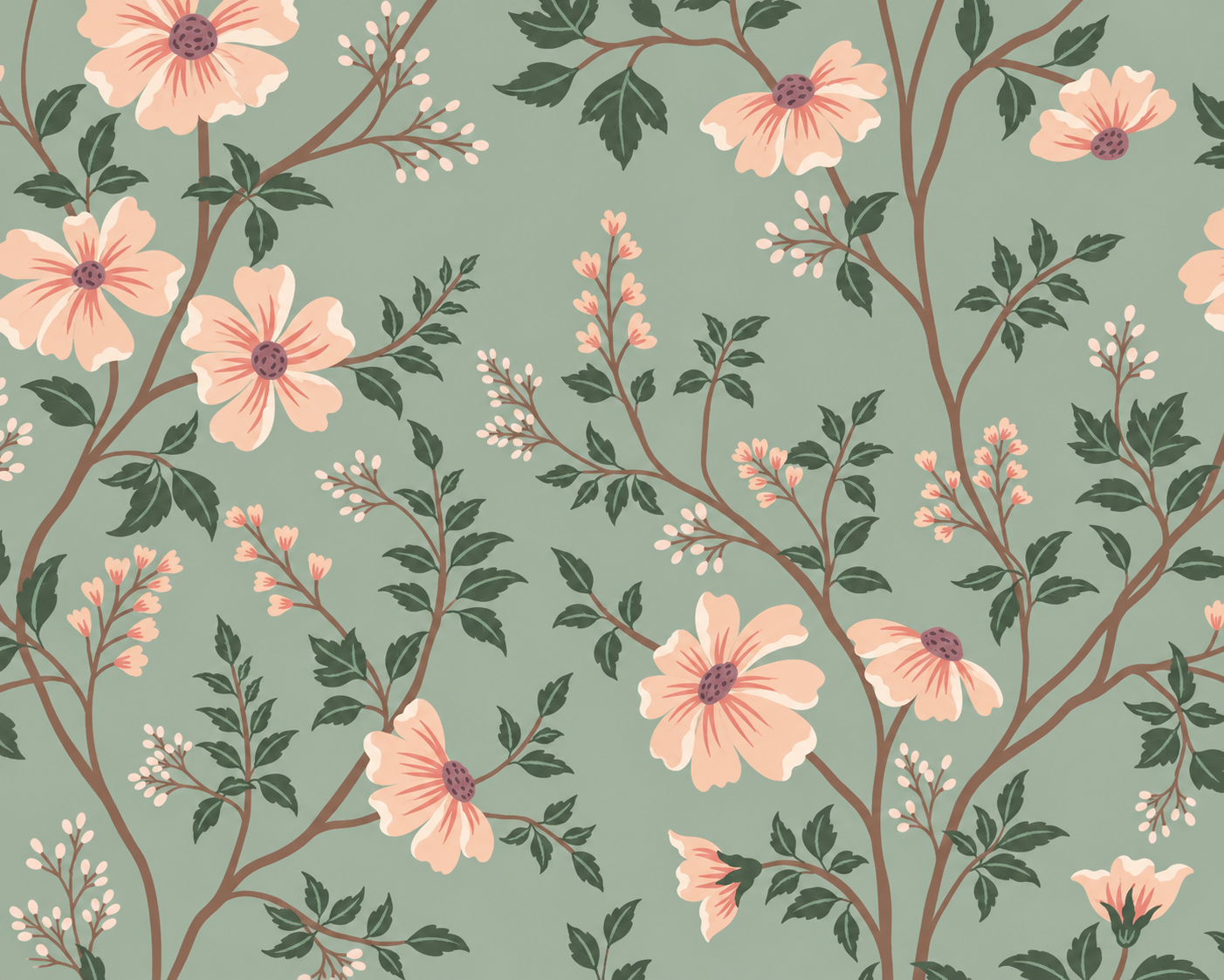 Sage Green And Neutral Abstract Forms Wallpaper, Peel-and-stick Finish