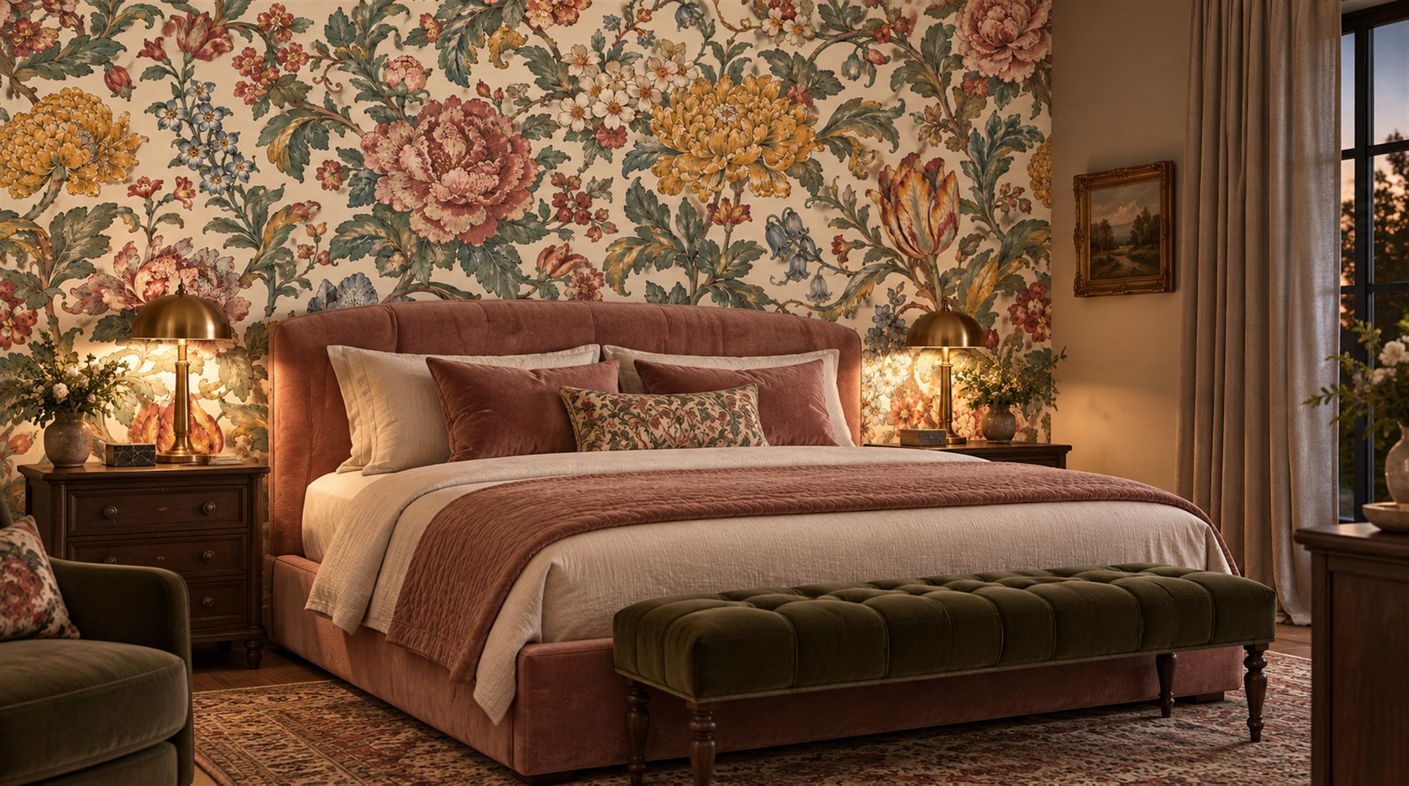 Cream And Neutral Abstract Forms Decorative Wallpaper Mural, Peel-and-stick Finish