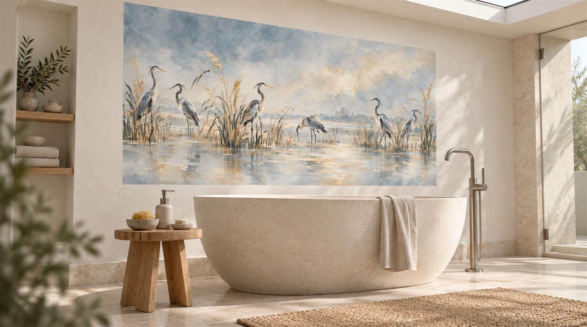 Grey And Neutral Abstract Forms Layered Wallpaper Mural Accent-wall-wallpaper-murals, Peel-and-stick Finish