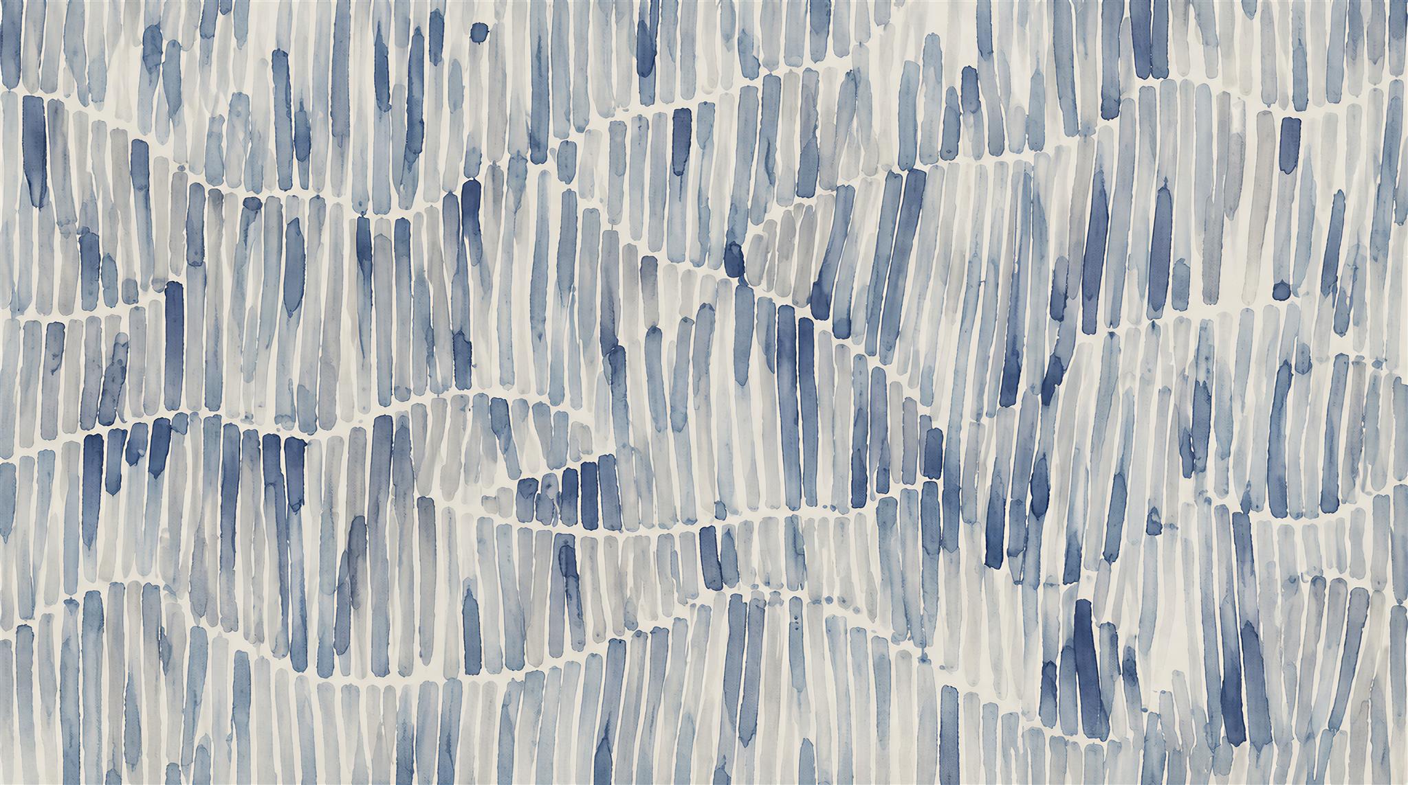 Red And Blue Decorative Patterning Illustrated Wallpaper Mural, Peel-and-stick Finish