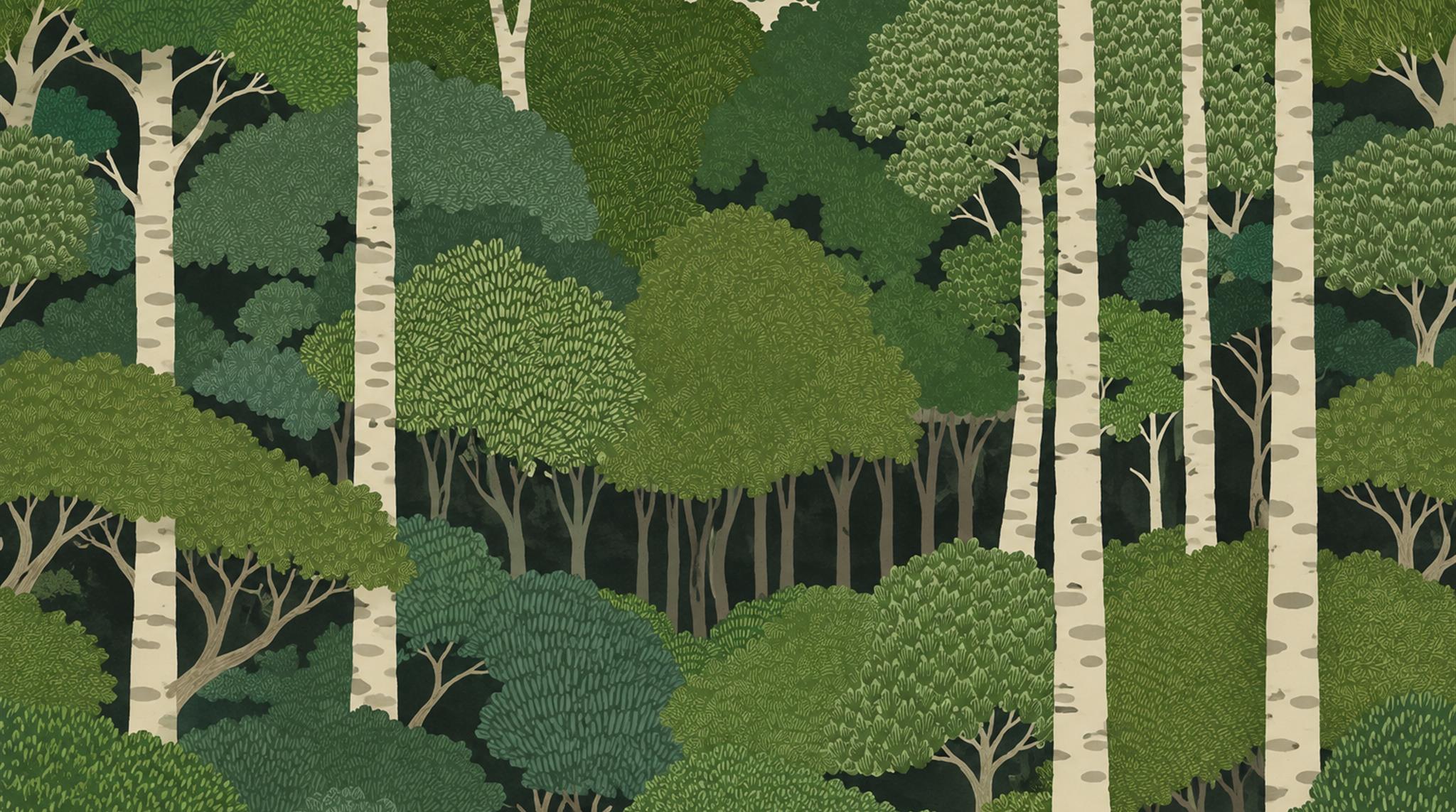 Green And Neutral Abstract Forms Decorative Wallpaper Mural Accent-wall-wallpaper-murals, Peel-and-stick Finish