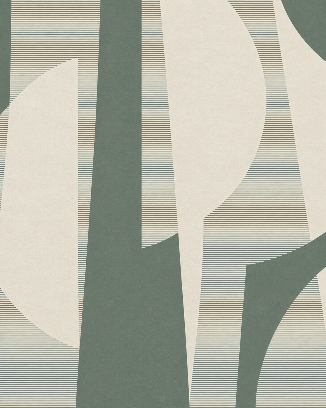 Neutral Abstract Forms Painterly Wallpaper Mural, Peel-and-stick Finish