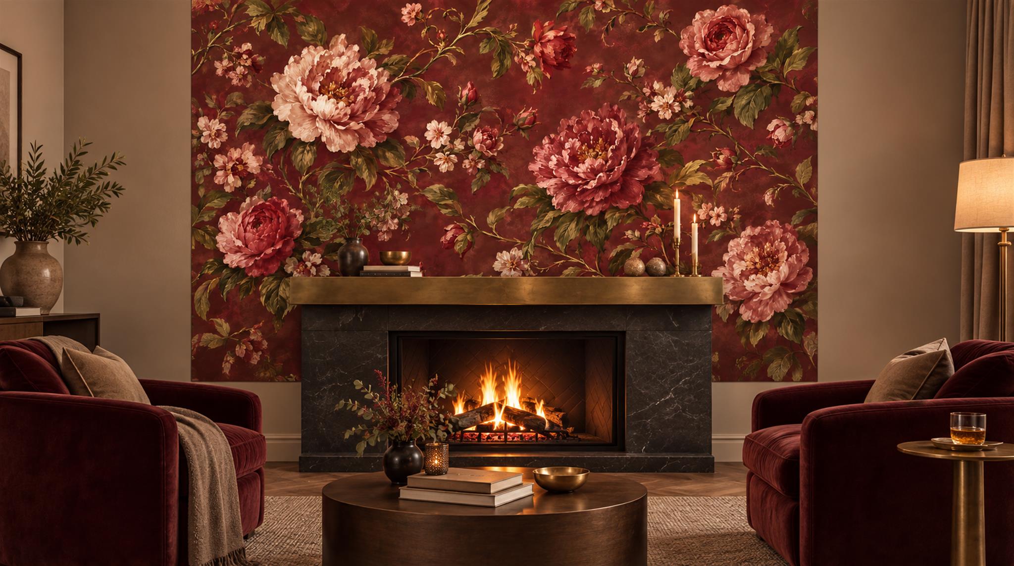 Neutral Abstract Forms Organic Wallpaper Mural Accent-wall-wallpaper-murals, Peel-and-stick Finish