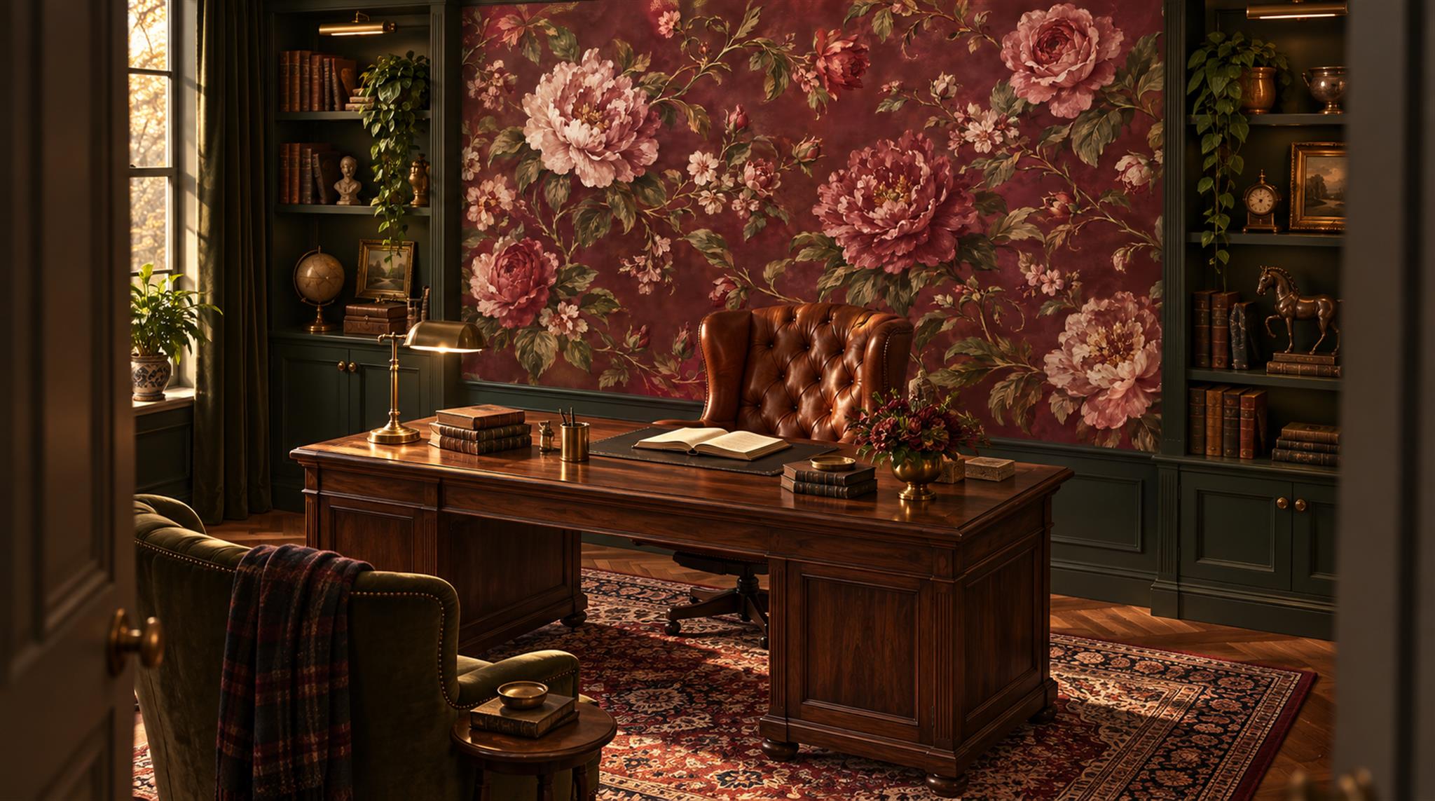 Neutral Abstract Forms Organic Wallpaper Mural Library-wallpaper-murals, Peel-and-stick Finish