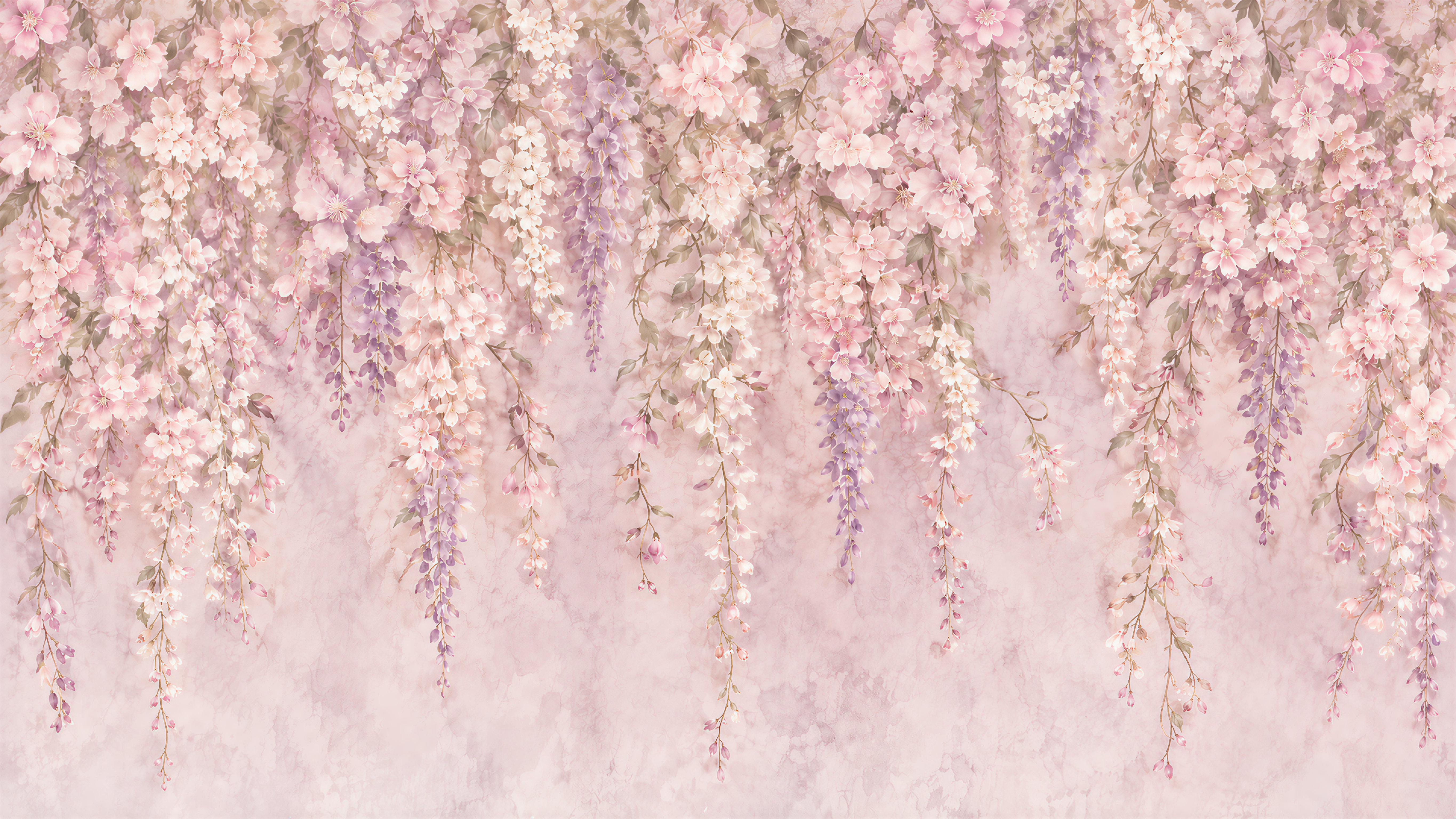 Pink And Neutral Abstract Forms Decorative Wallpaper Mural, Peel-and-stick Finish