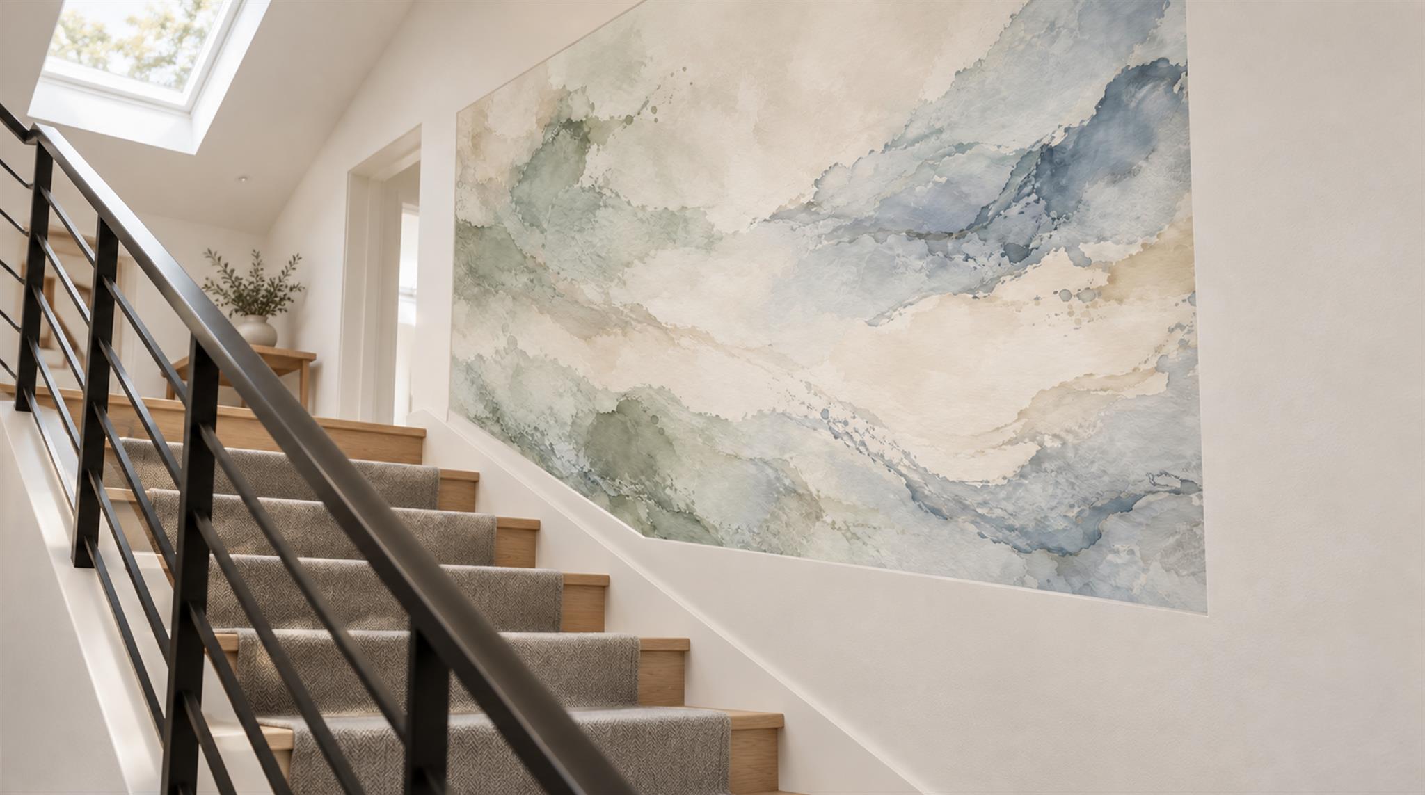 Can Mural Wallpaper Be Made for Sloped or Angled Walls? — wallpaper mural design preview, peel-and-stick finish