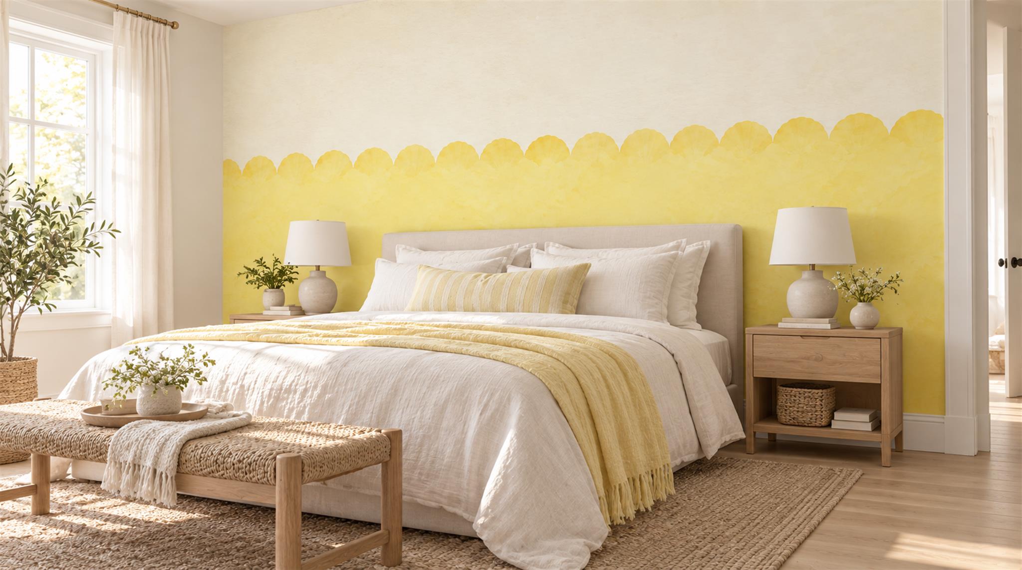 Tan And Gold Abstract Forms Wallpaper Mural Bedroom-wallpaper-murals, Peel-and-stick Finish