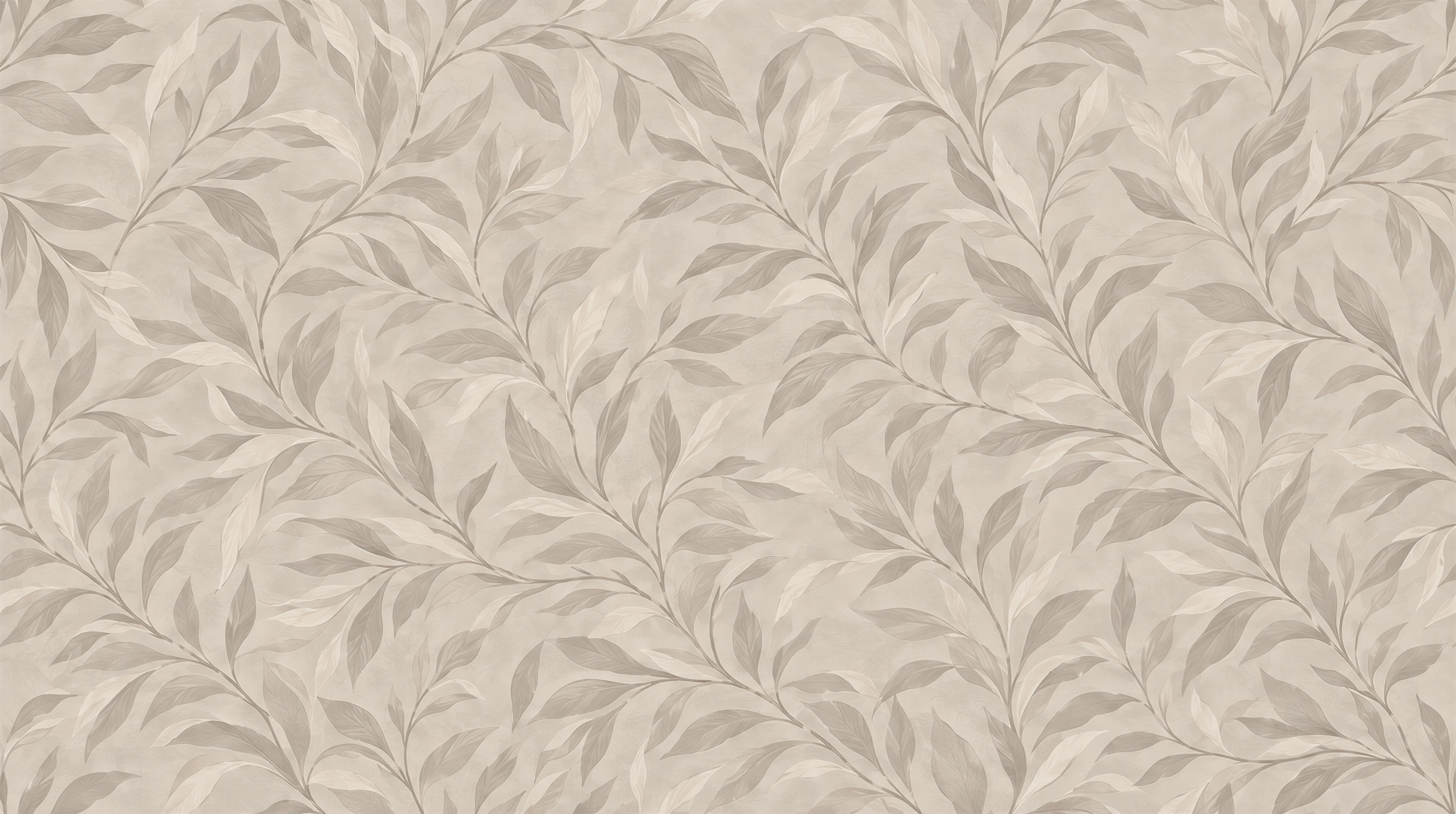 Grey And Red Leaf Patterning Decorative Wallpaper Mural, Peel-and-stick Finish