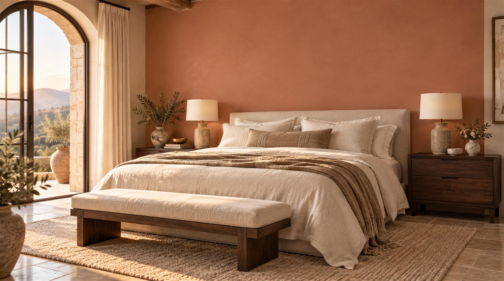 Neutral Abstract Forms Illustrated Wallpaper Mural Living-room-wallpaper-murals, Peel-and-stick Finish